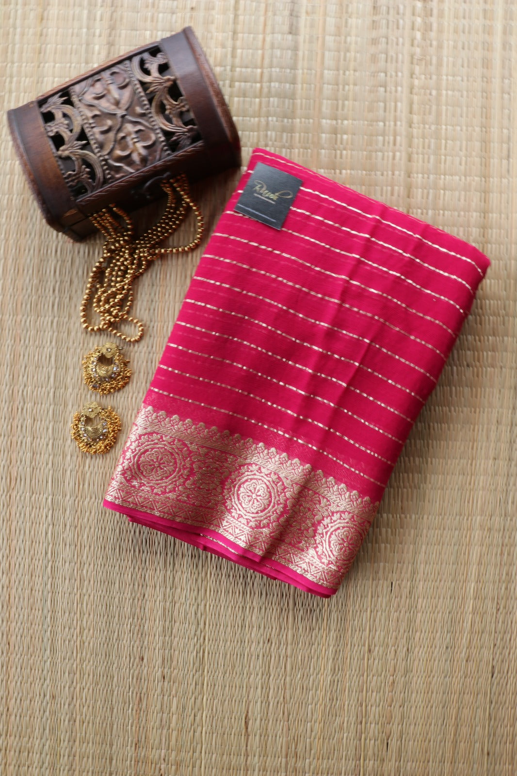 VISCOSE GEORGETTE SAREE PINK