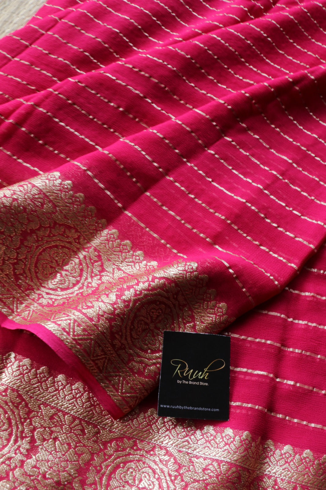 VISCOSE GEORGETTE SAREE PINK