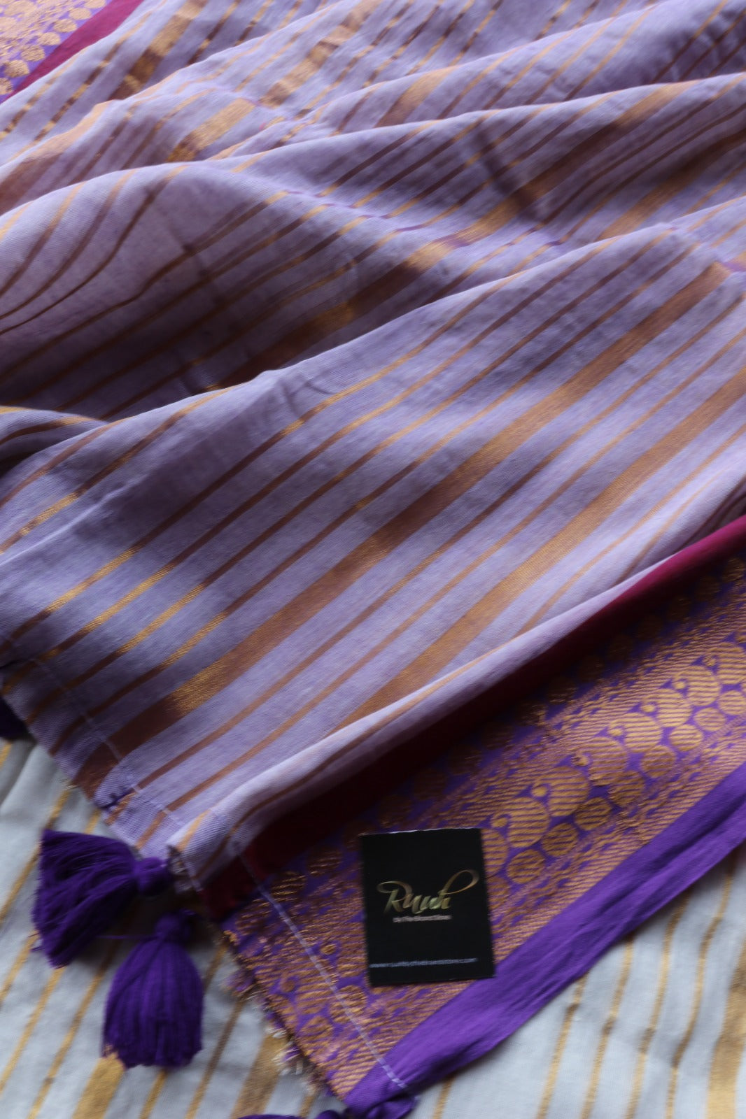 MUL COTTON SAREE IN STRIPES