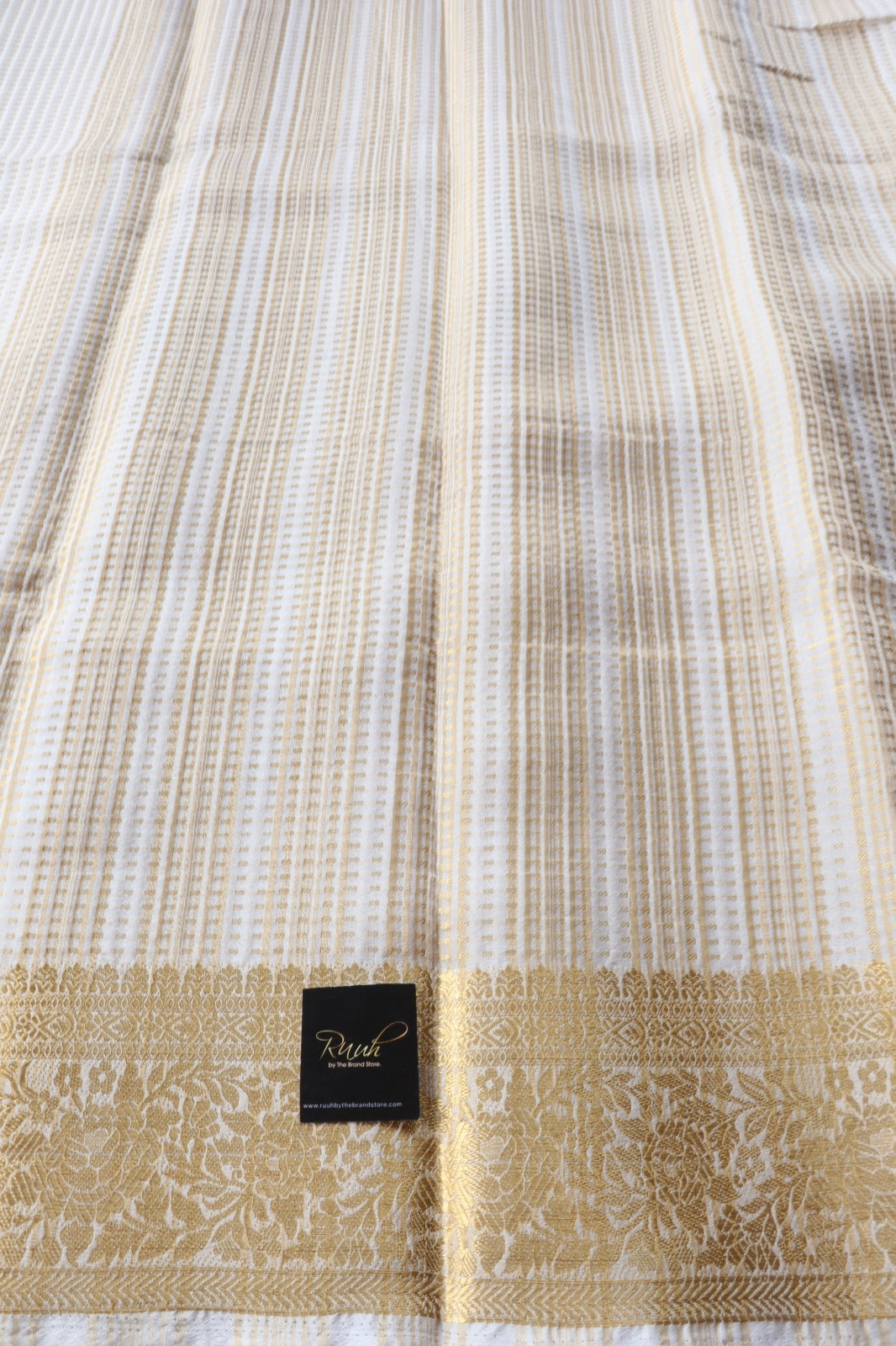 SEMI SILK SAREE WITH GOLDEN WEAVE