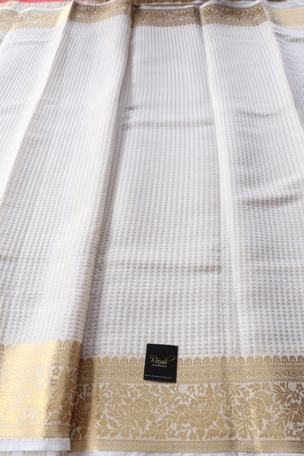 SEMI SILK SAREE WITH GOLDEN WEAVE