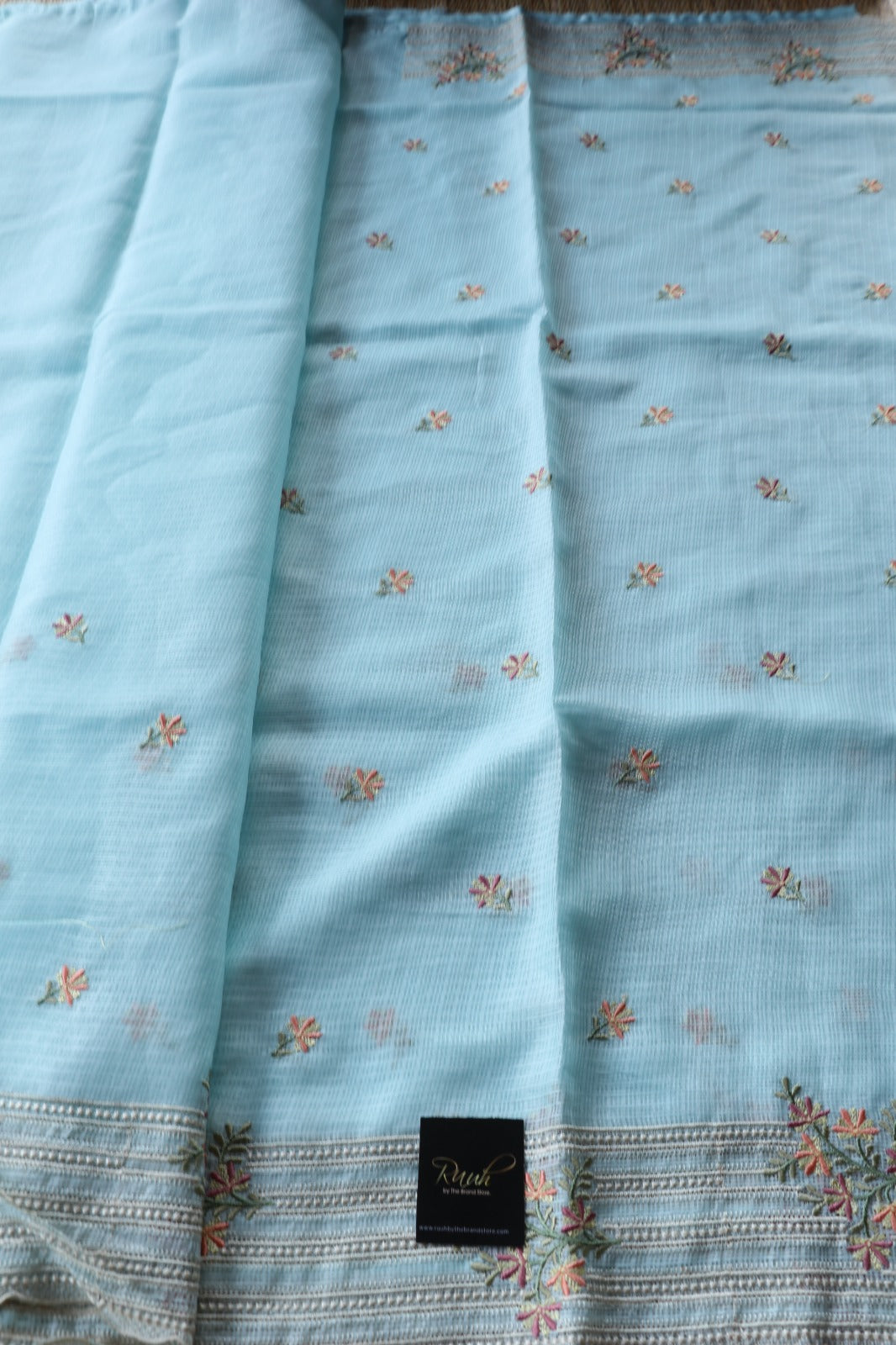 LIGHT BLUE NET KOTA SAREE