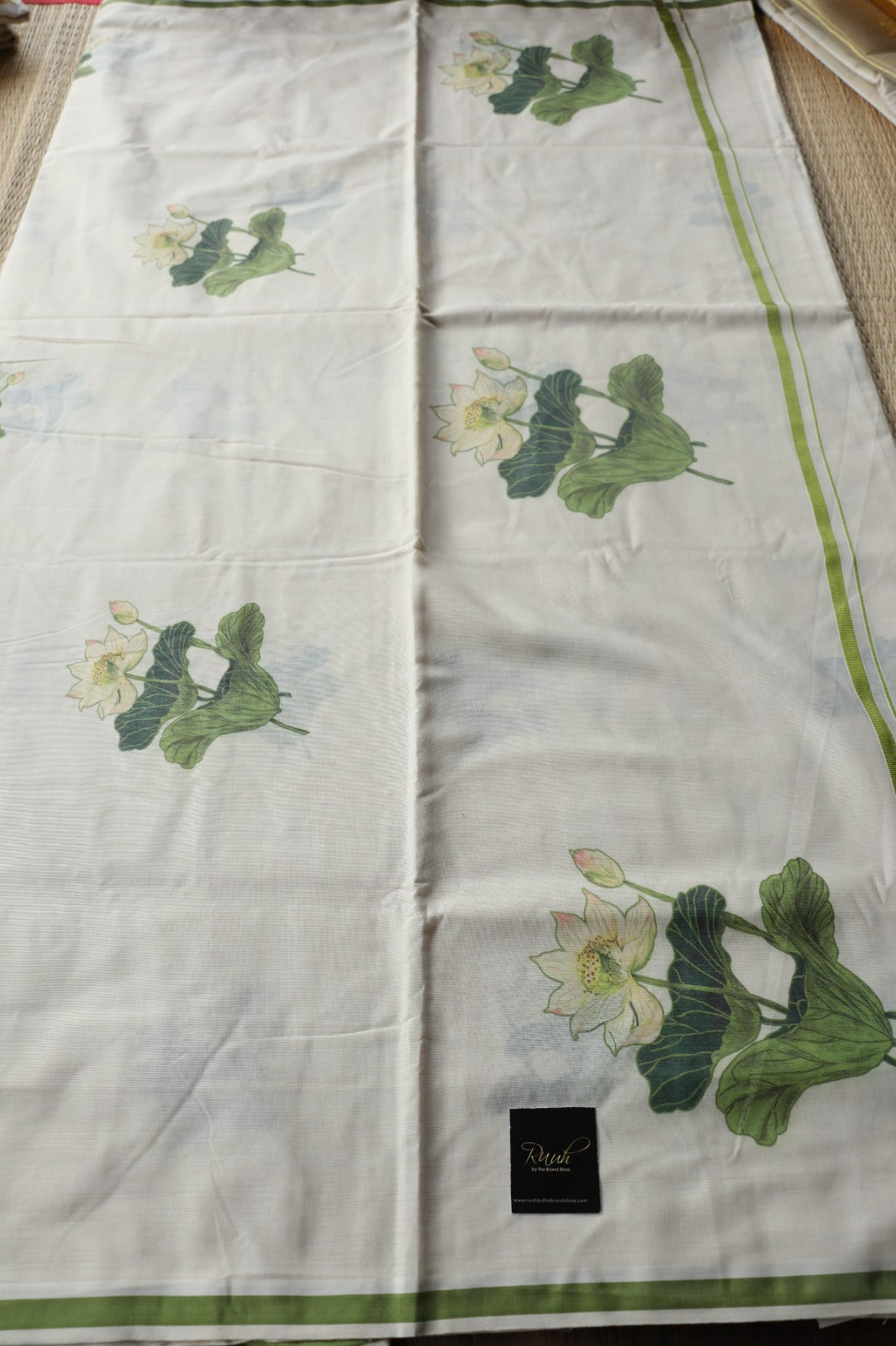 LOTUS PRINTED COTTON SAREE