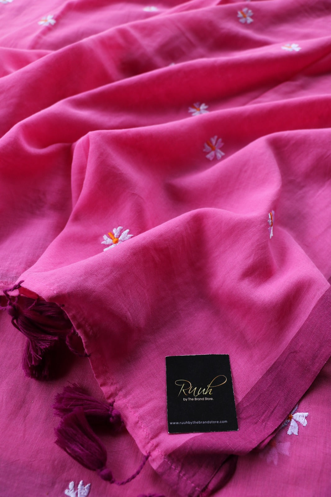 PINK MULMUL PARIJAT EMBROIDERY-TBS26MPE