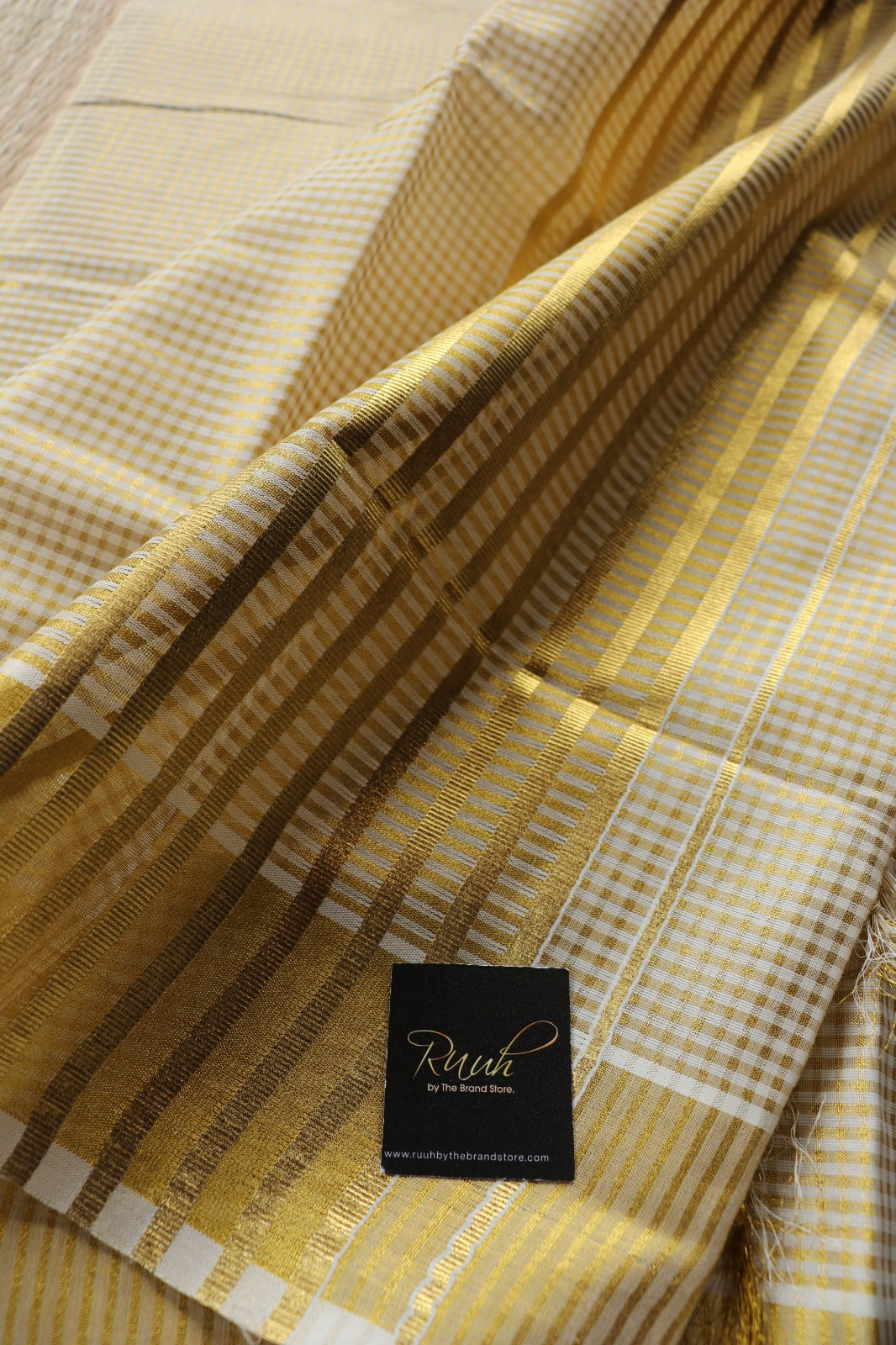 TISSUE CHECK SAREE