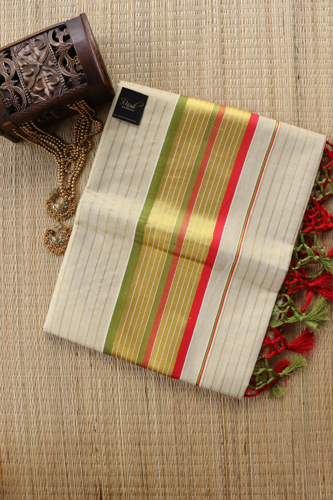 TISSUE STRIPE - RED AND GREEN