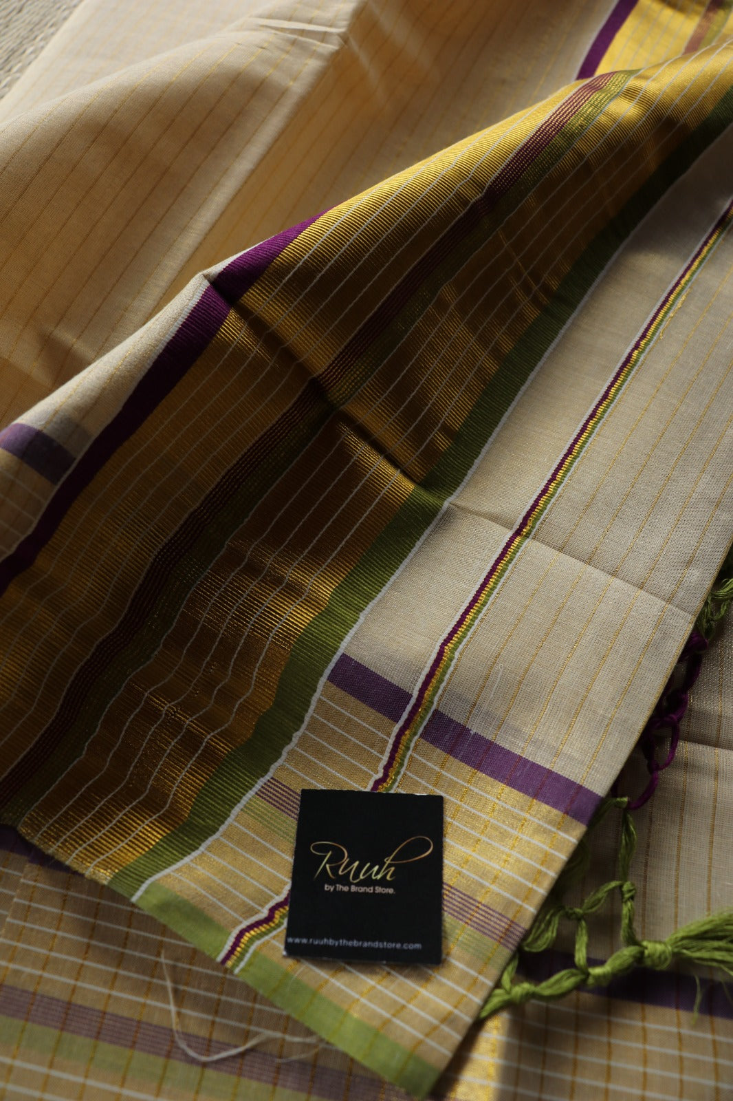 TISSUE STRIPE - PURPLE & PEACOCK BLUE