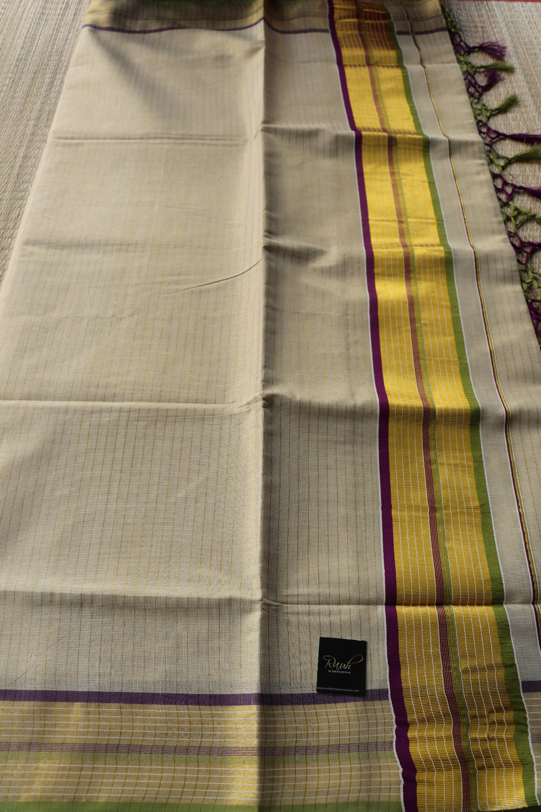 TISSUE STRIPE - PURPLE & PEACOCK BLUE