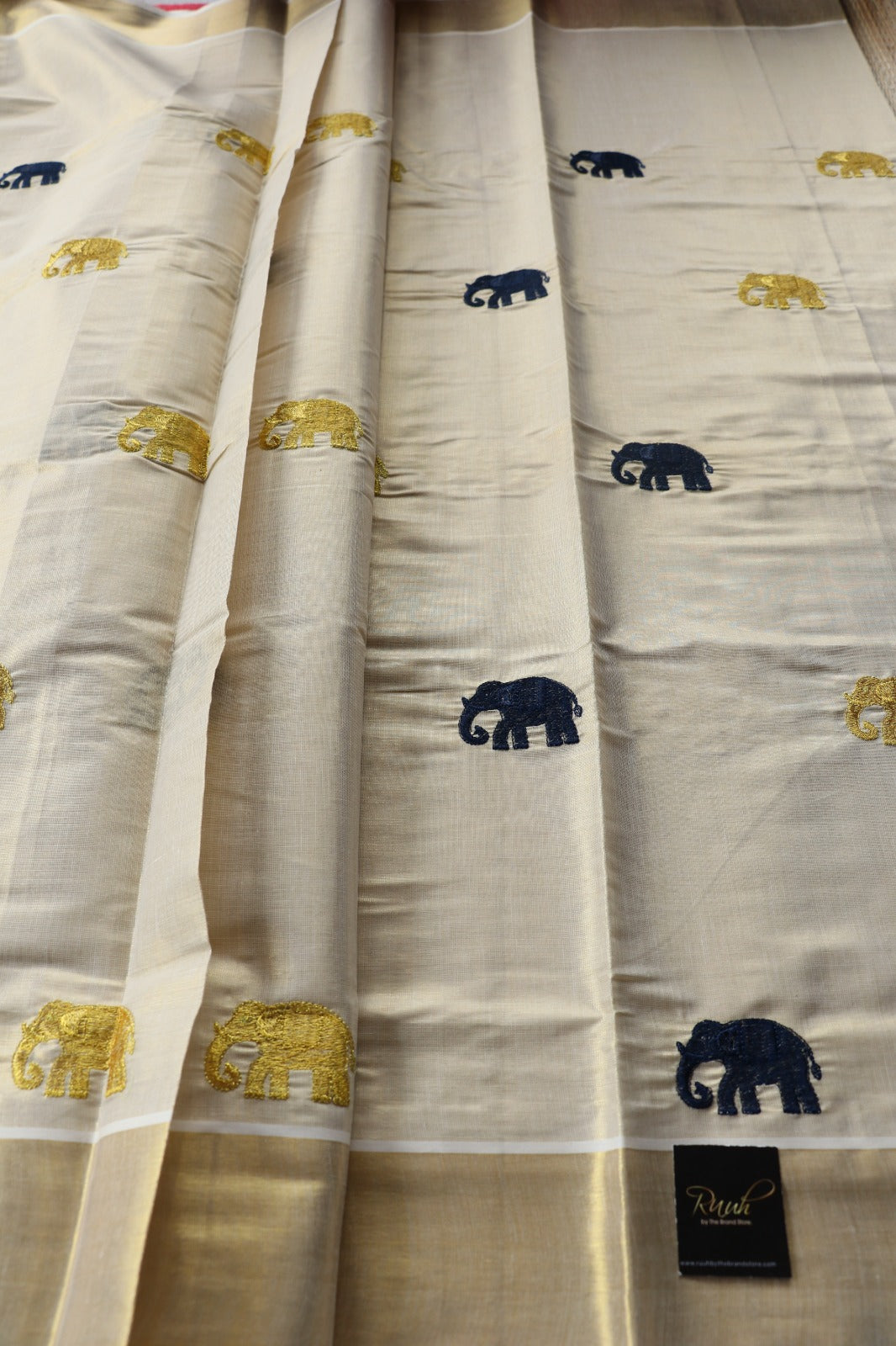 ELEPHANT EMBROIDERY- BLUE