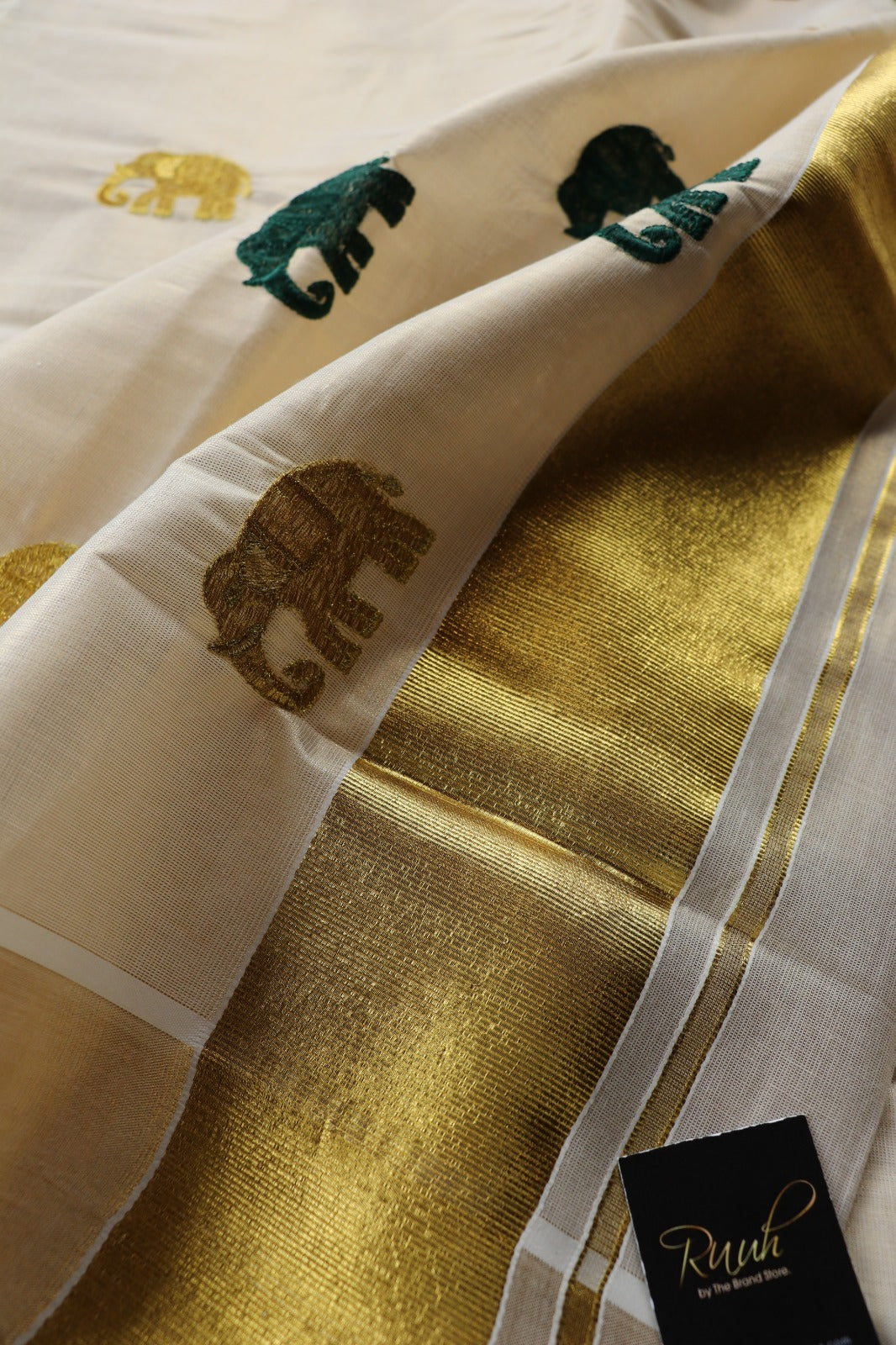 ELEPHANT EMBROIDERY- DARK GREEN