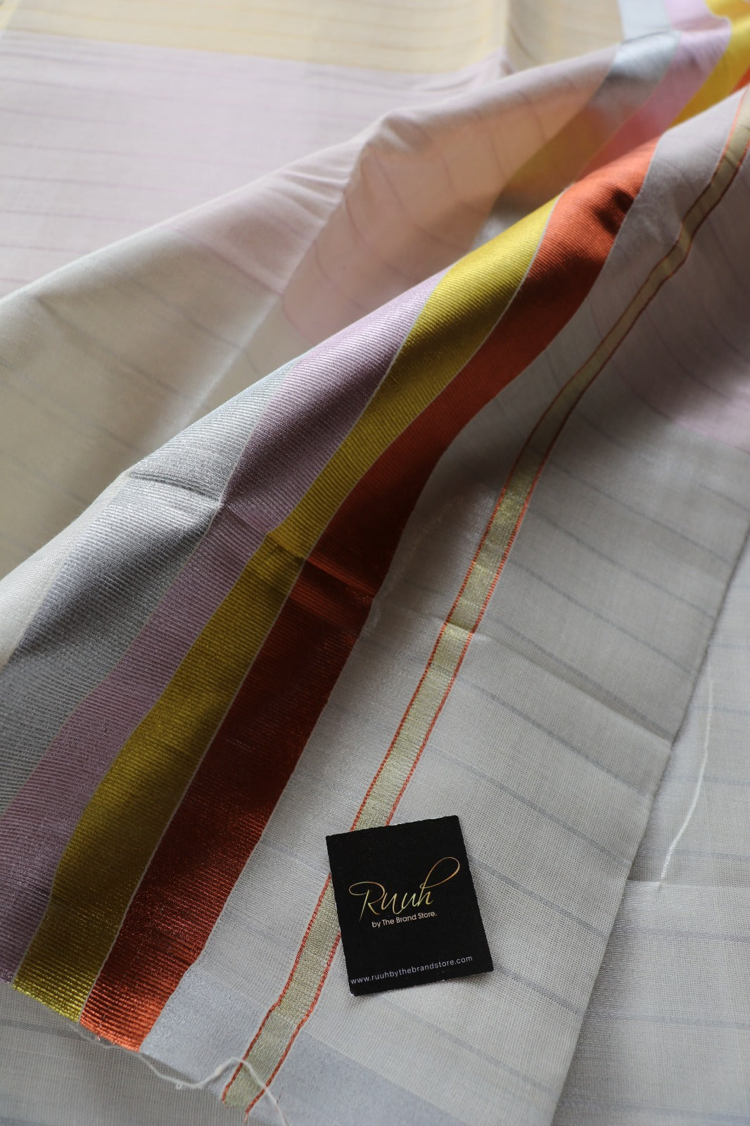 4 COLOUR TISSUE STRIPE SAREE