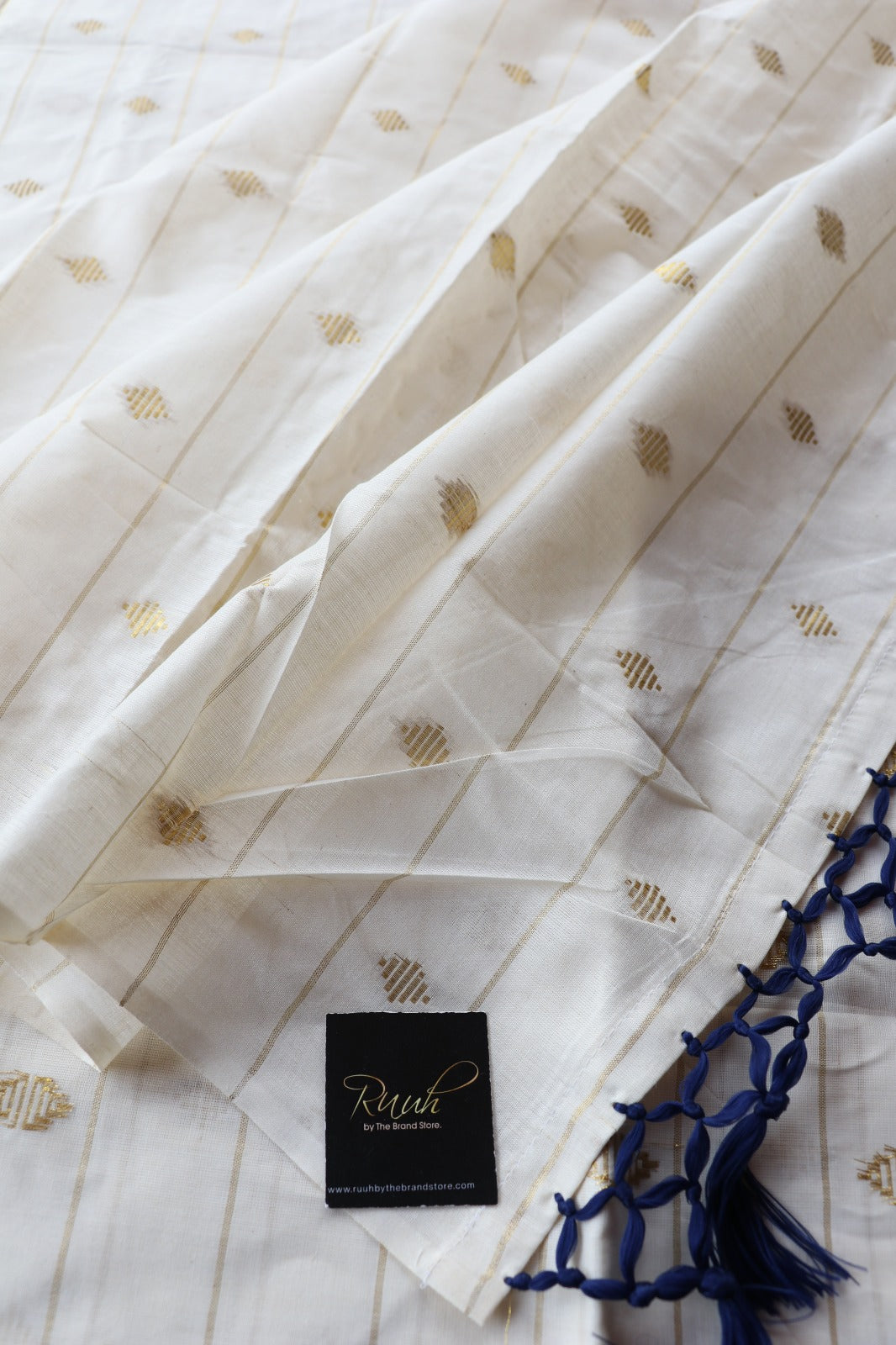 DESIGNER SAREE - BLUE TASSLE