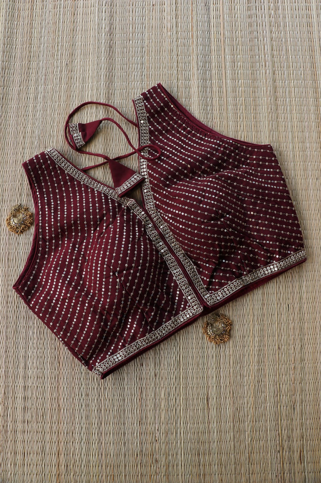 MAROON V NECK BLOUSE