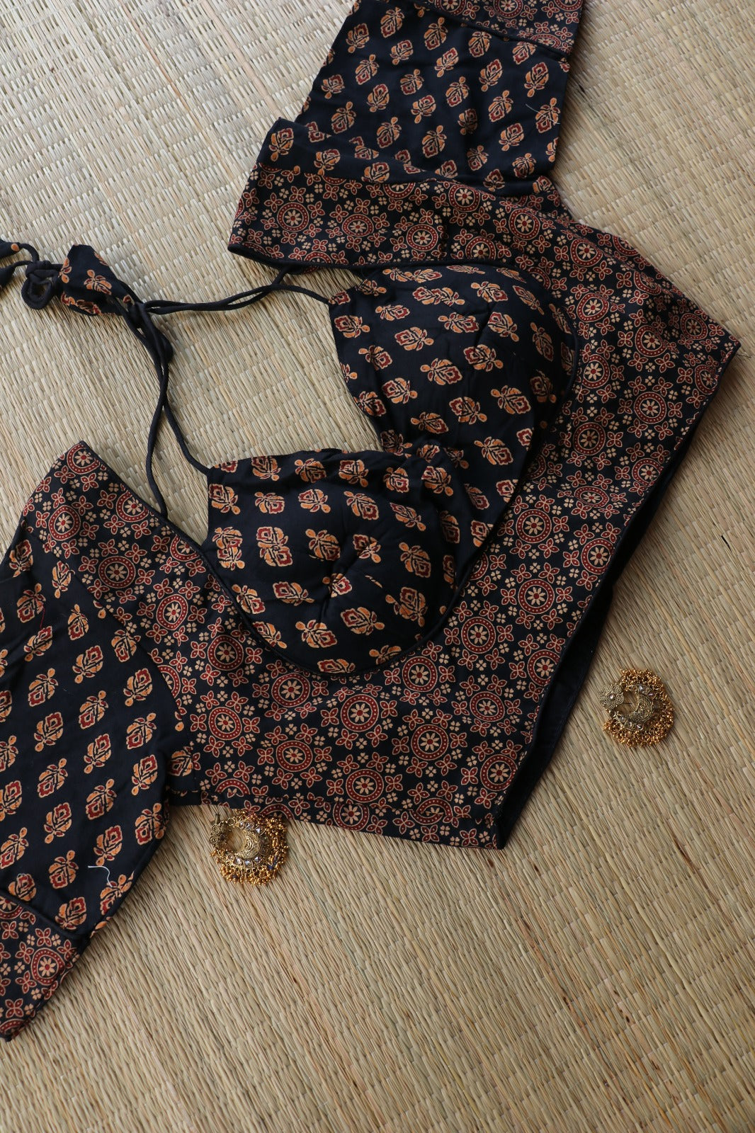 AJRAKH PRINTED COTTON BLOUSE