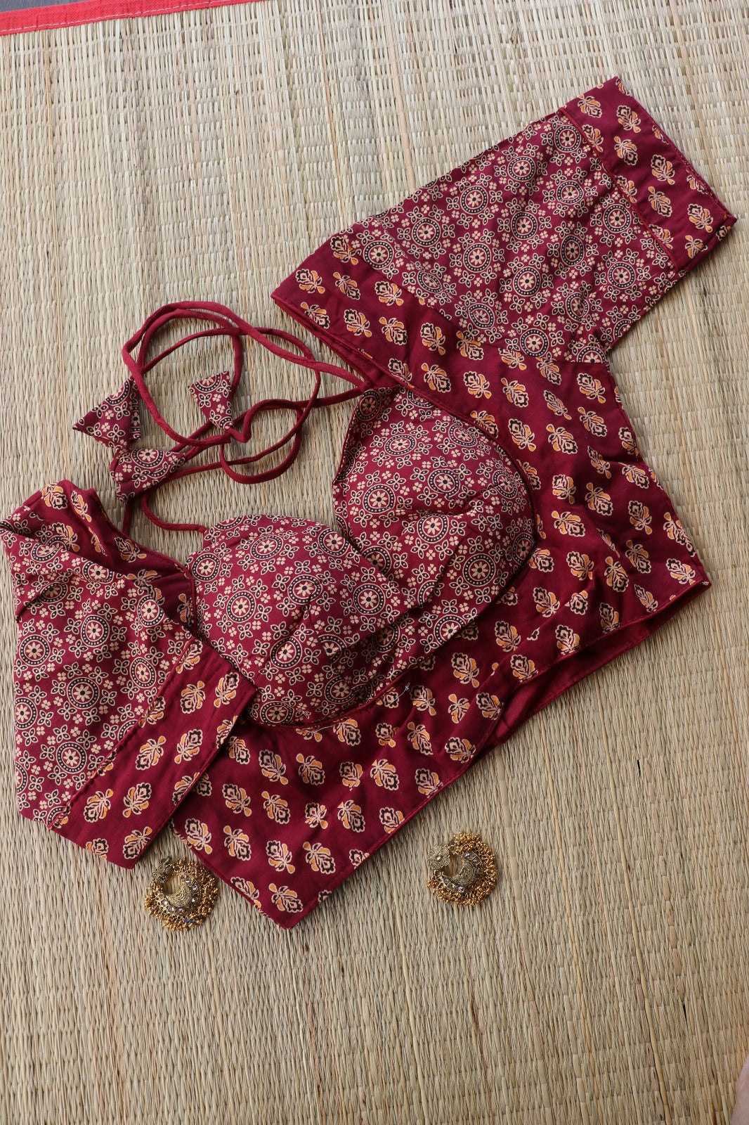 AJRAKH PRINTED COTTON BLOUSE