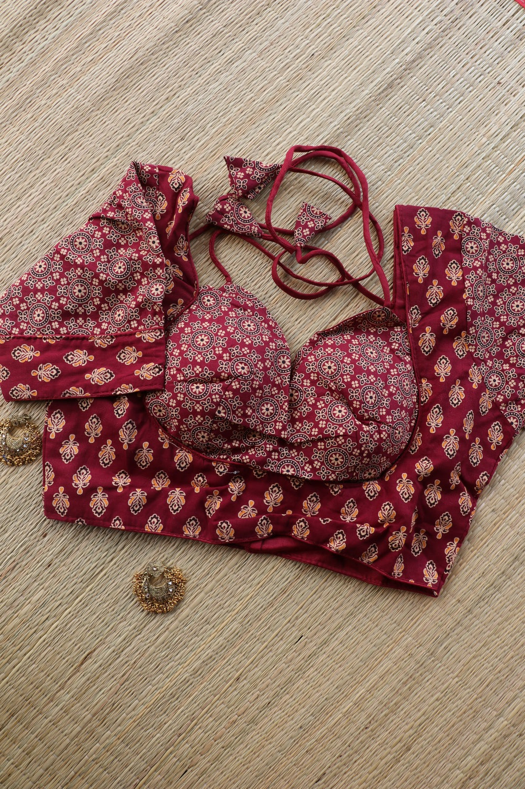 AJRAKH PRINTED COTTON BLOUSE