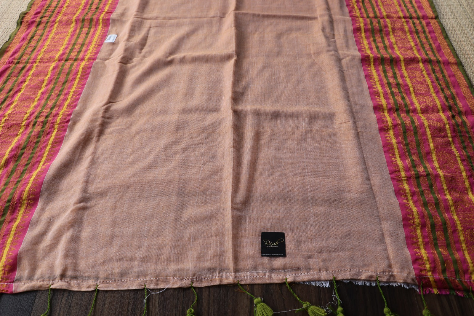 MULMUL COTTON SAREE WITH KANCHI BORDER