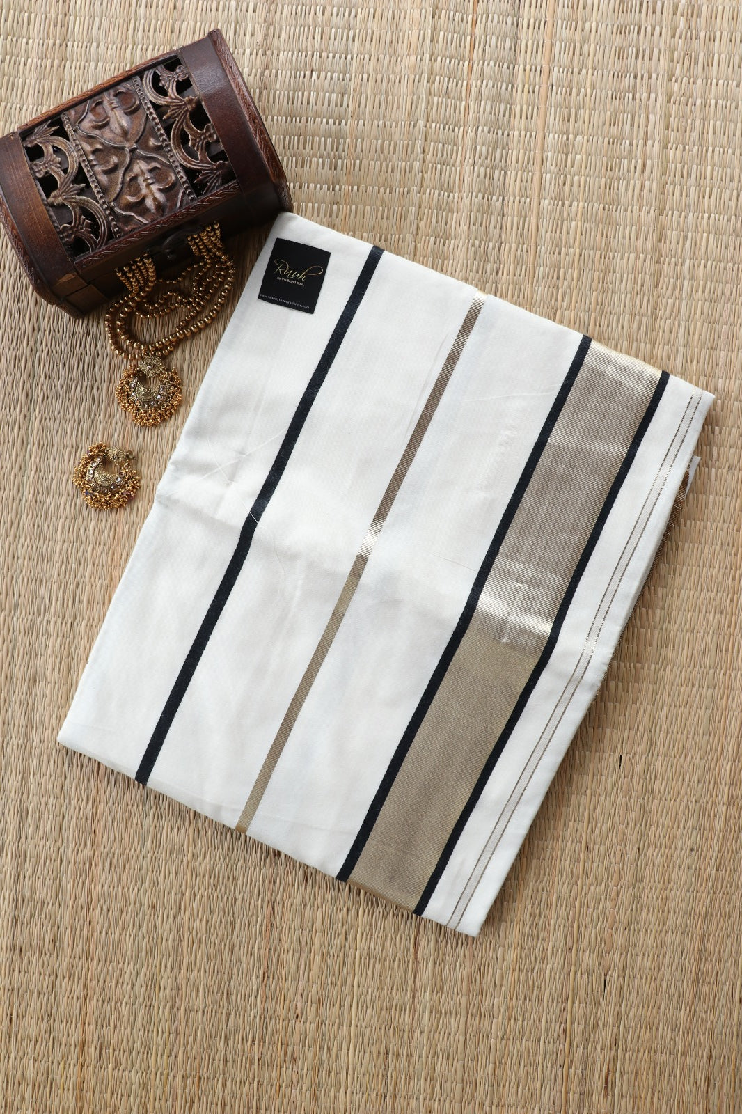 PREMIUM KERALA COTTON - GOLD BLACK