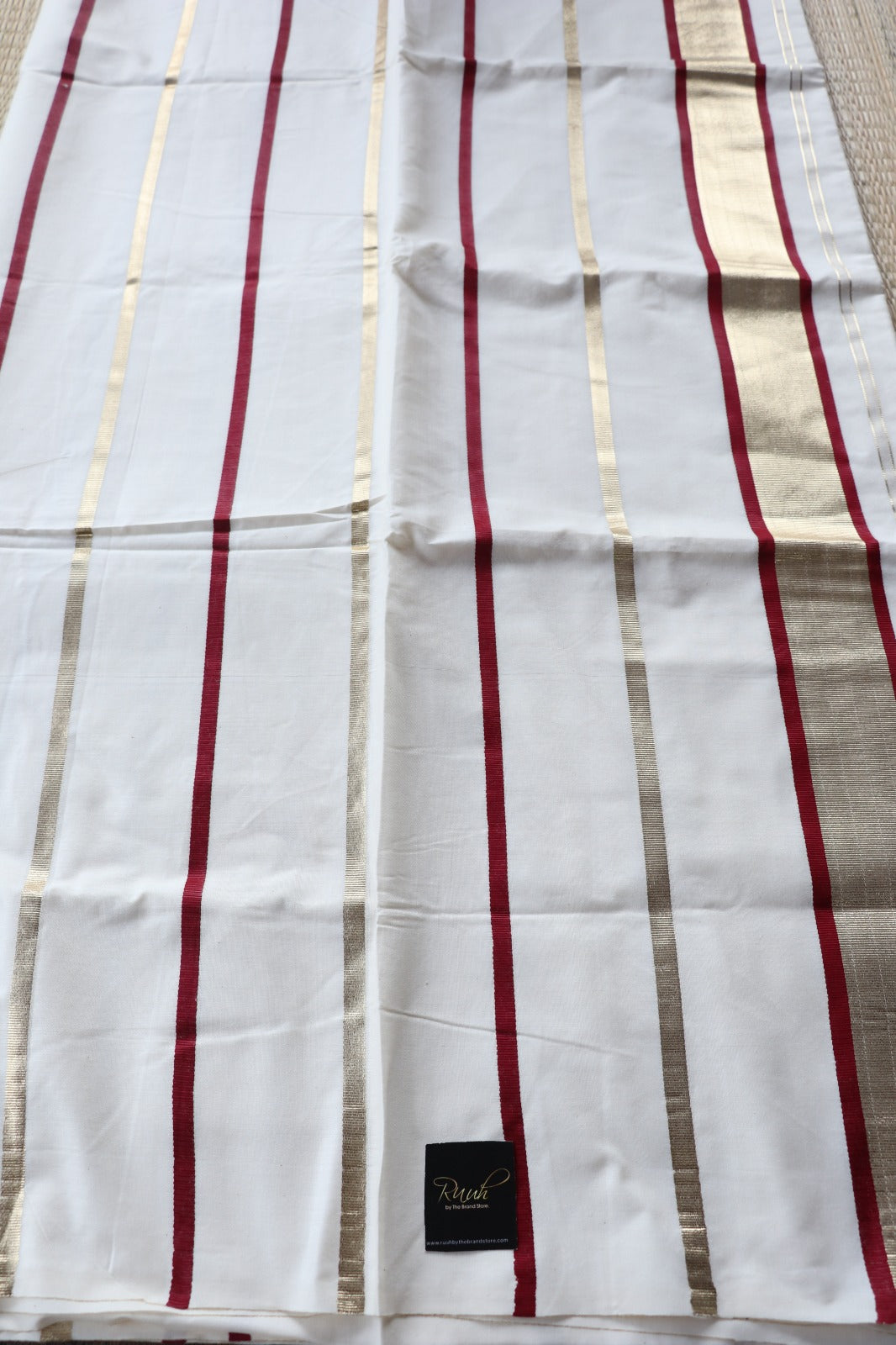 PREMIUM KERALA COTTON - GOLD MAROON