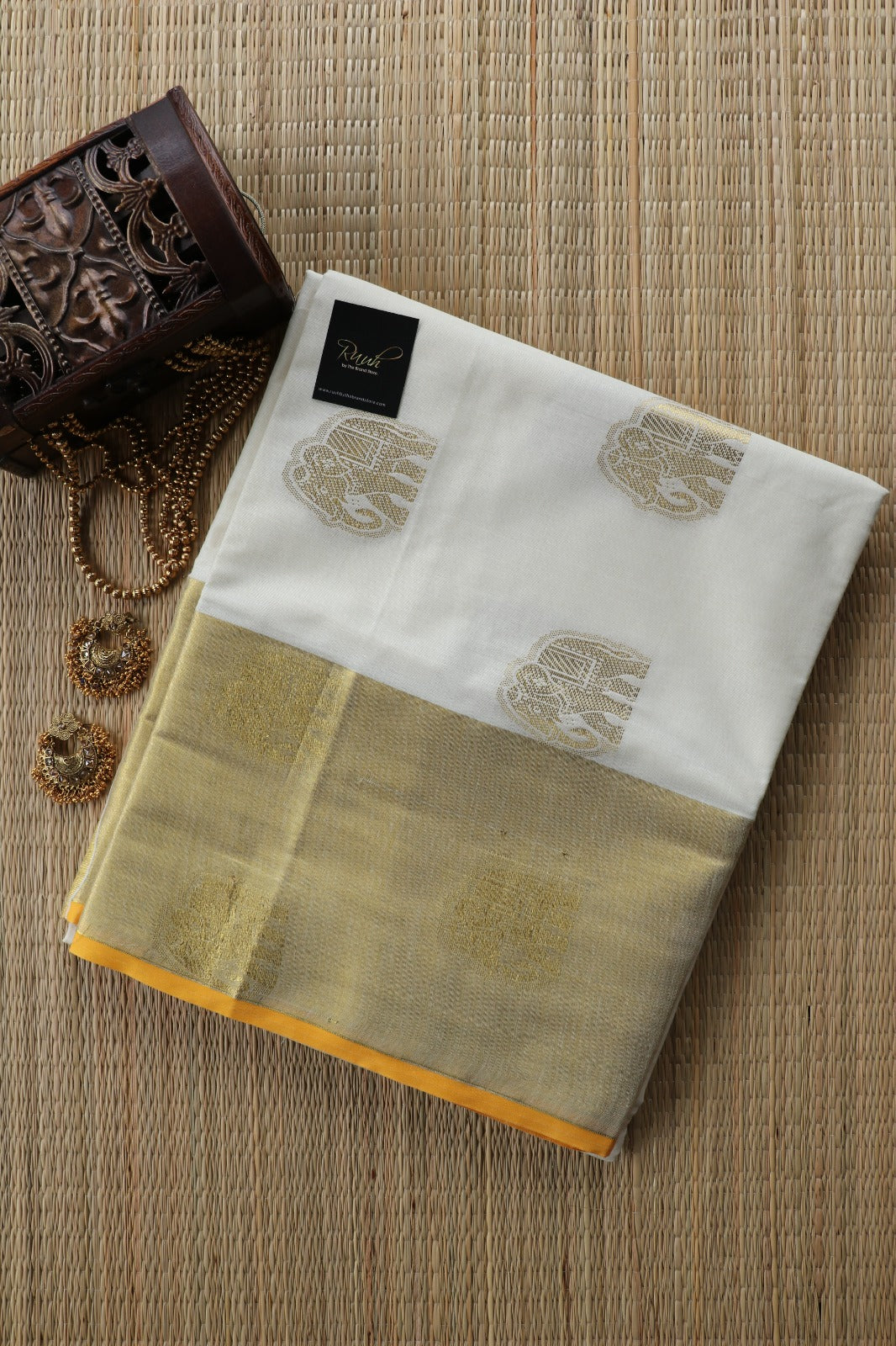 ELEPHANT WOVEN COTTON SAREE -TBS26EWS