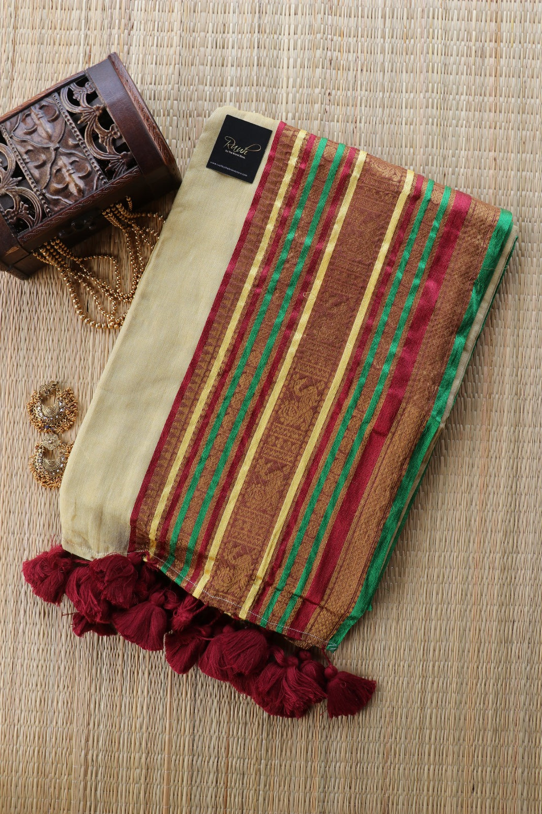 MULMUL COTTON WITH KANCHI BORDER