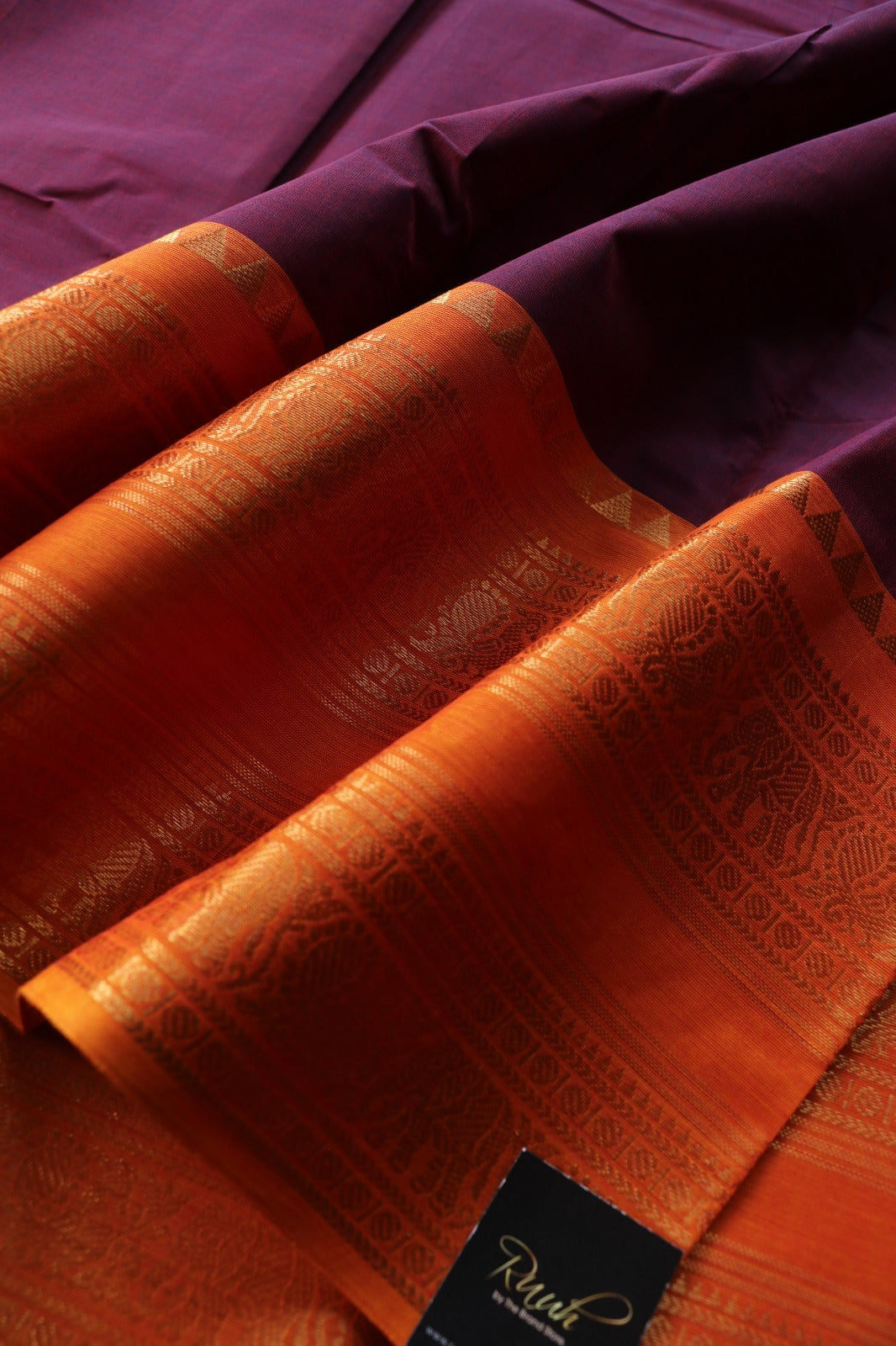 KANCHI COTTON SAREE - MAROONISH