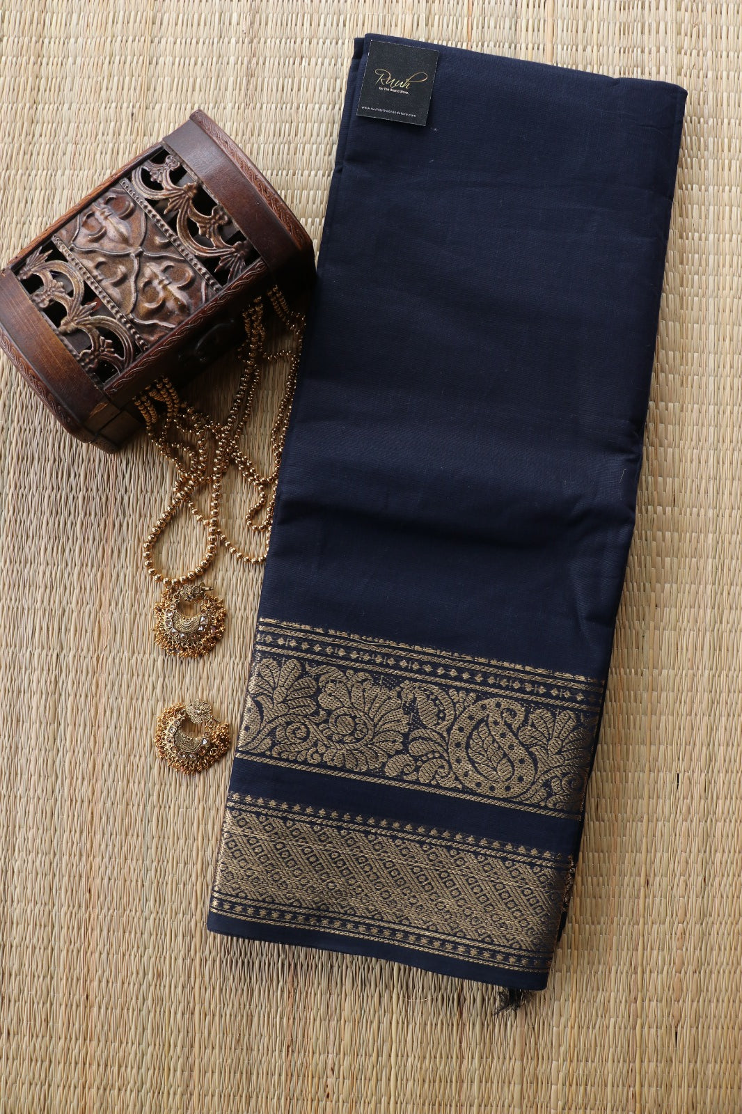 KANCHI COTTON SAREE - BLUE