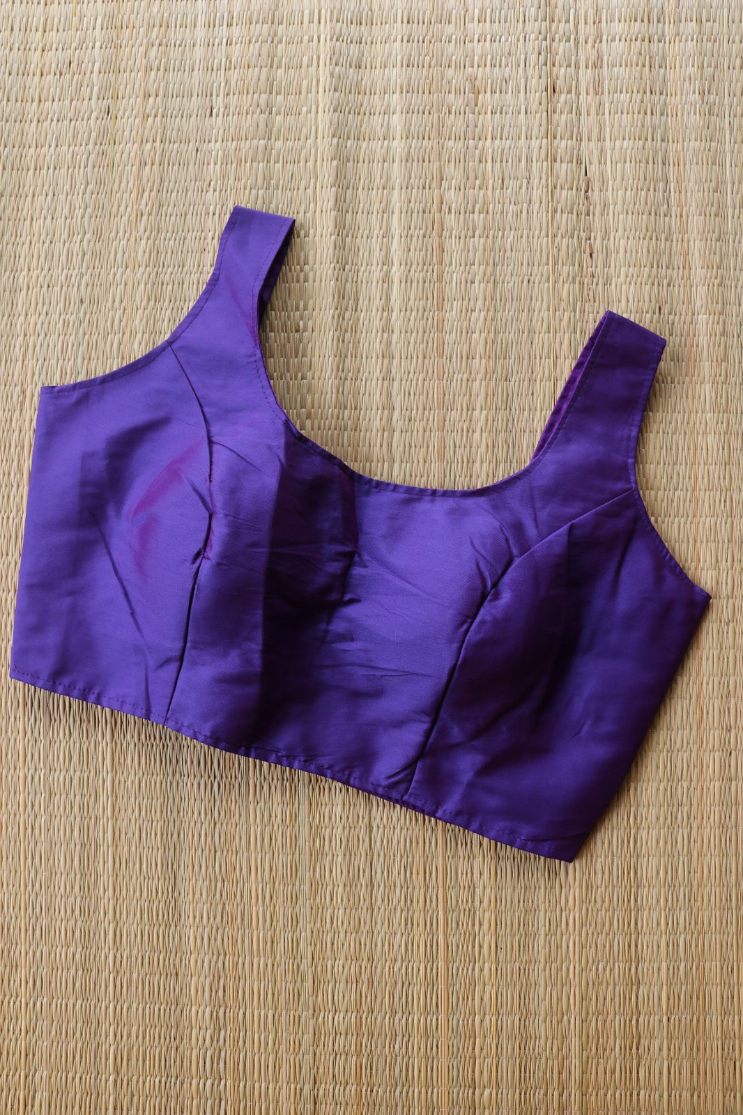 PURPLE SLEEVELESS BLOUSE