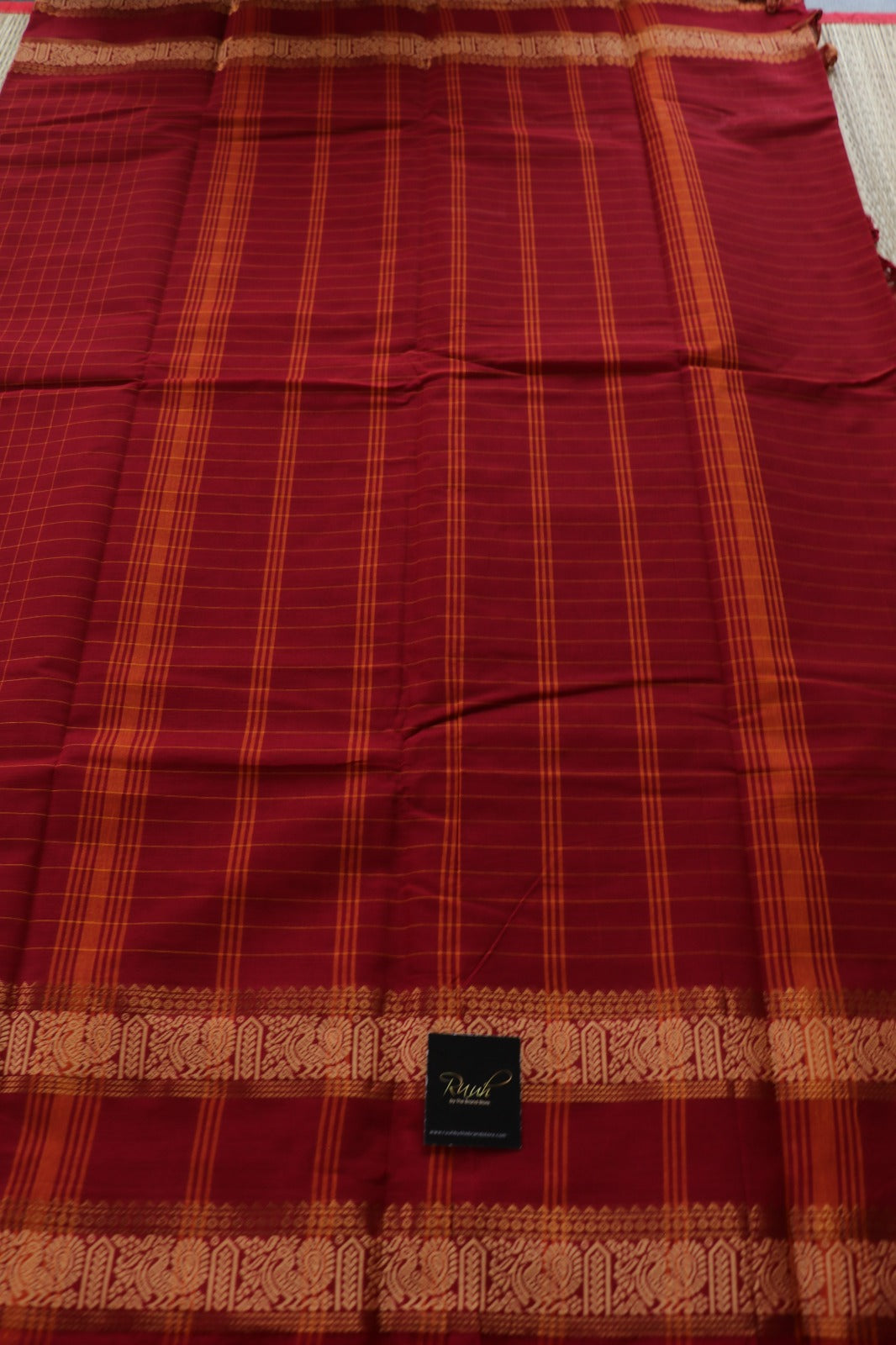 KANCHI COTTON IN RED CHECKS