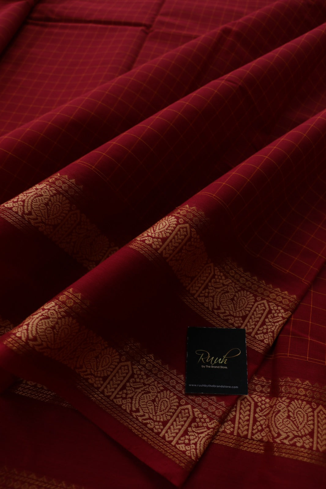KANCHI COTTON IN RED CHECKS