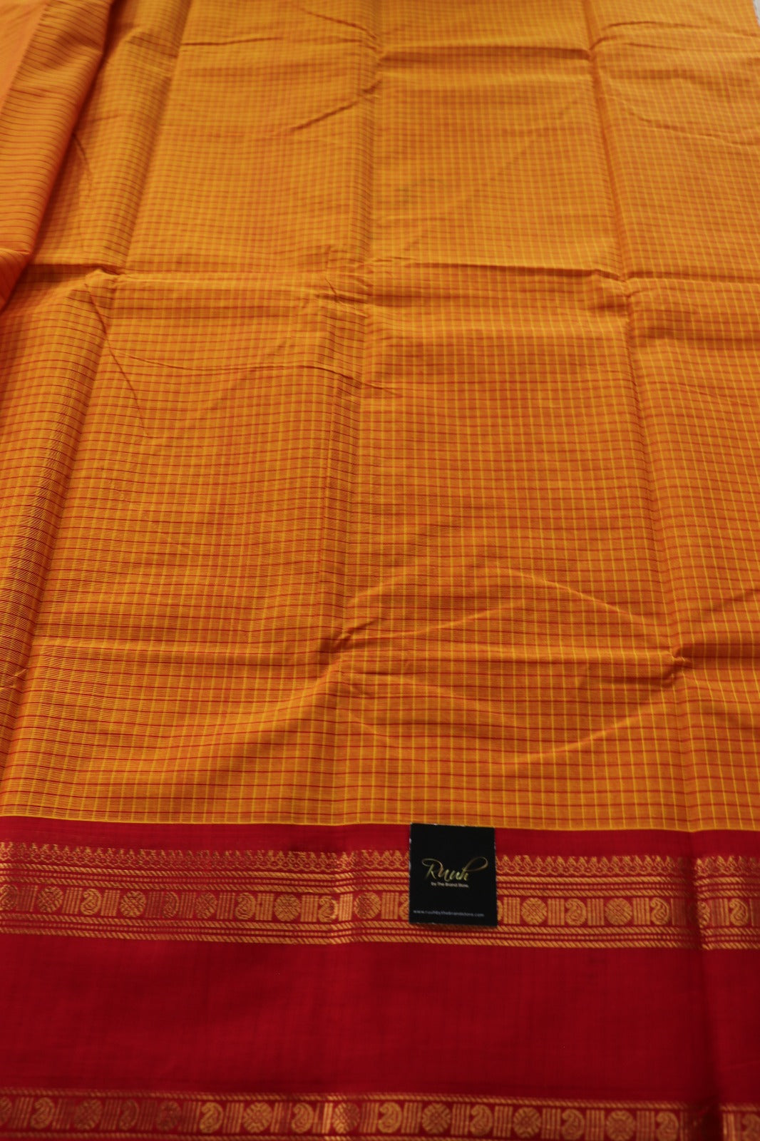 KANCHI COTTON YELLOW RED COMBINATION