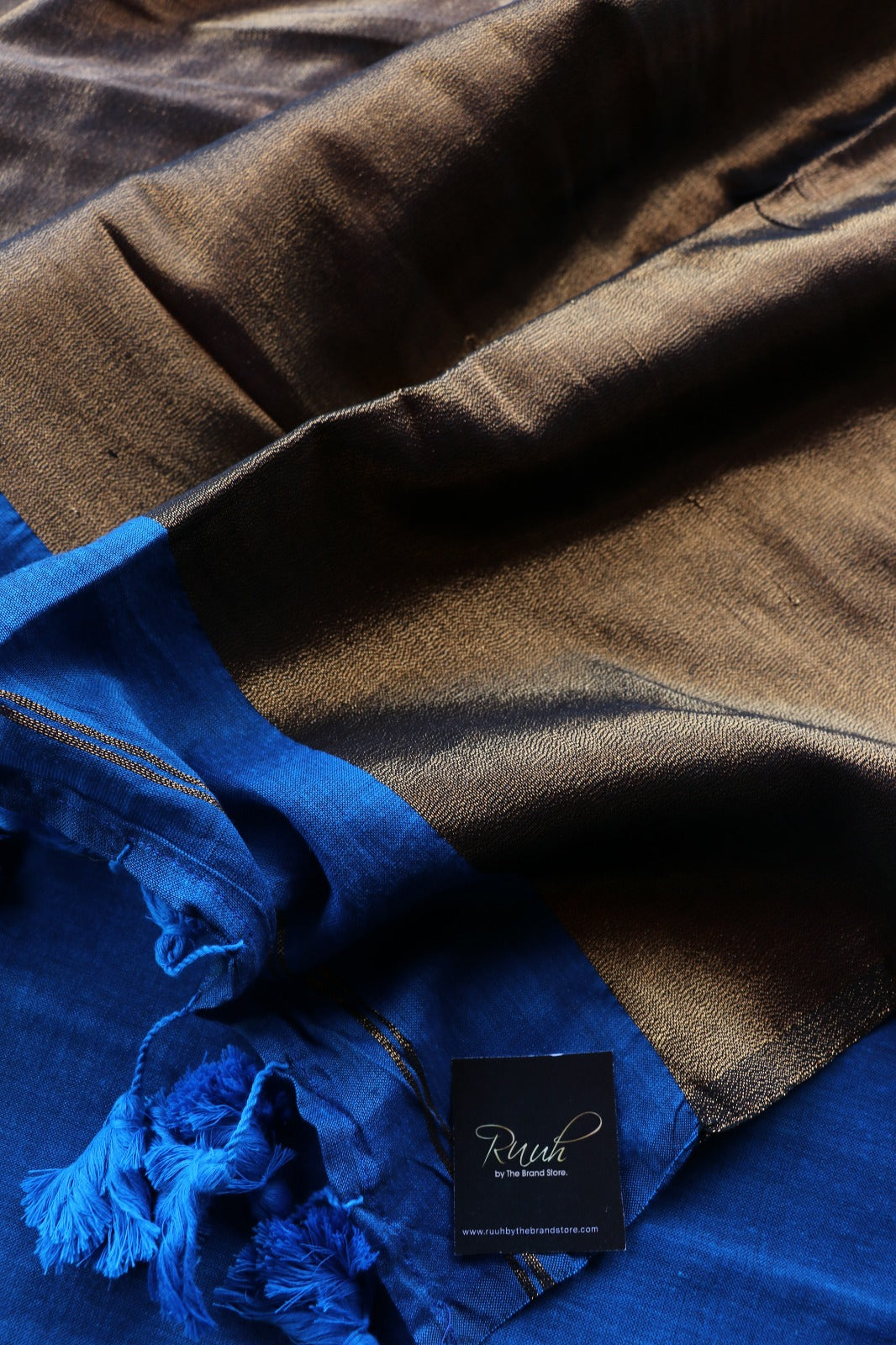 HANDLOOM COTTON SAREE - BLUE TBS26PC