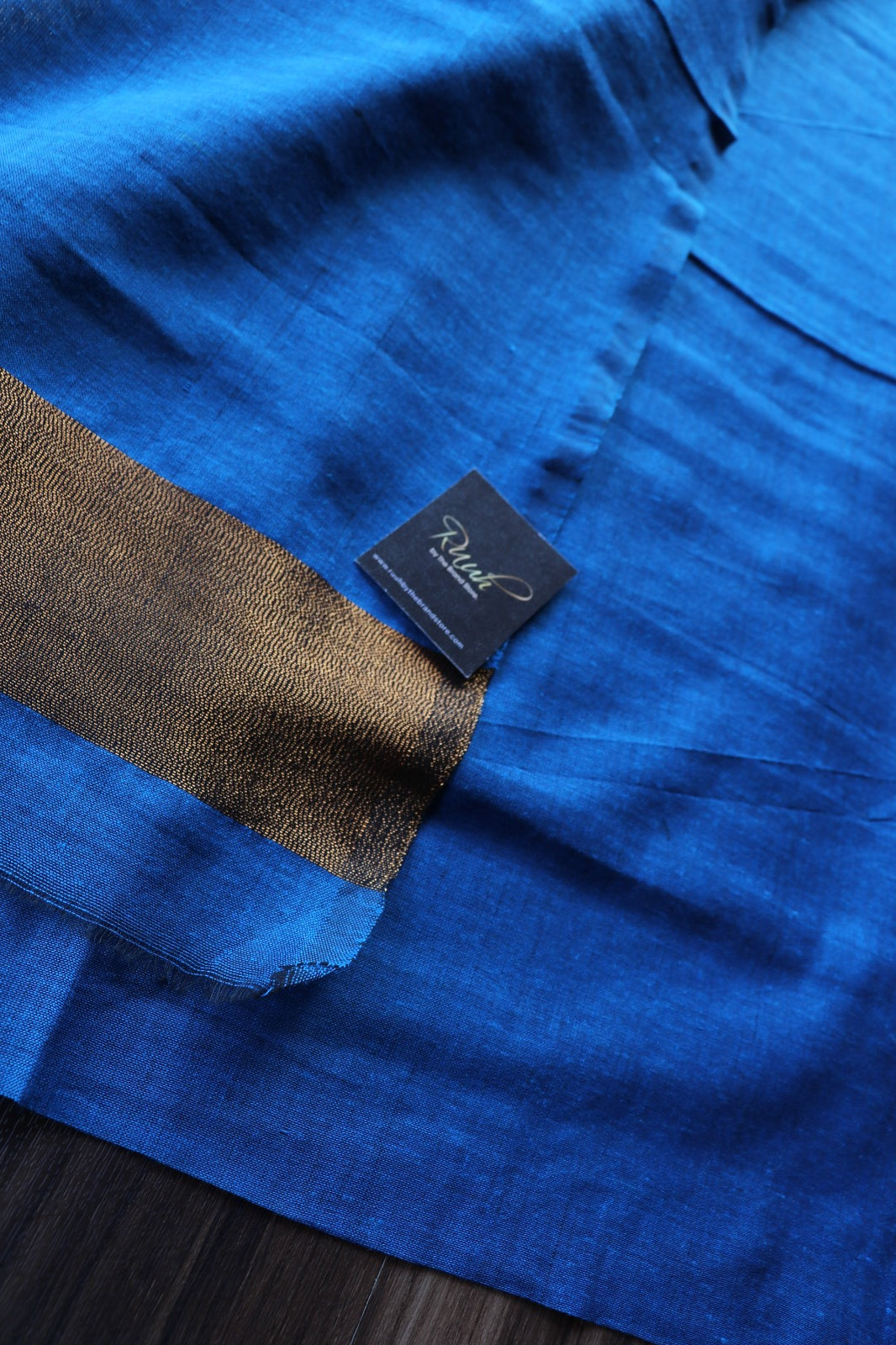 HANDLOOM COTTON SAREE - BLUE TBS26PC