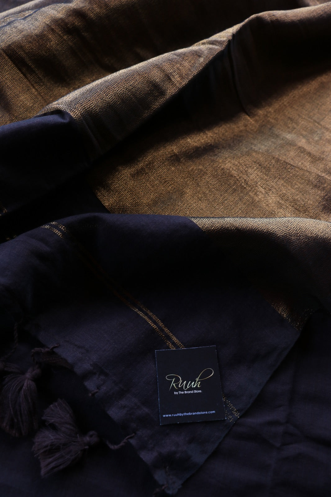 HANDLOOM COTTON SAREE - DARK COFFEE -TBS26PC
