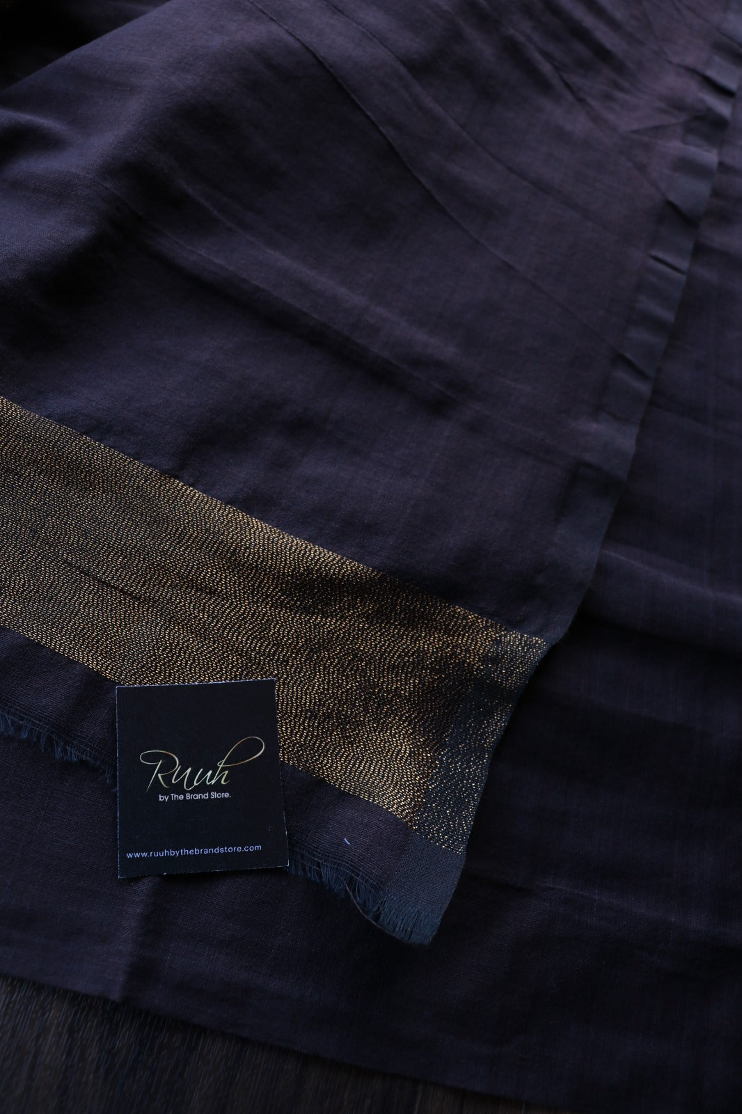 HANDLOOM COTTON SAREE - DARK COFFEE -TBS26PC