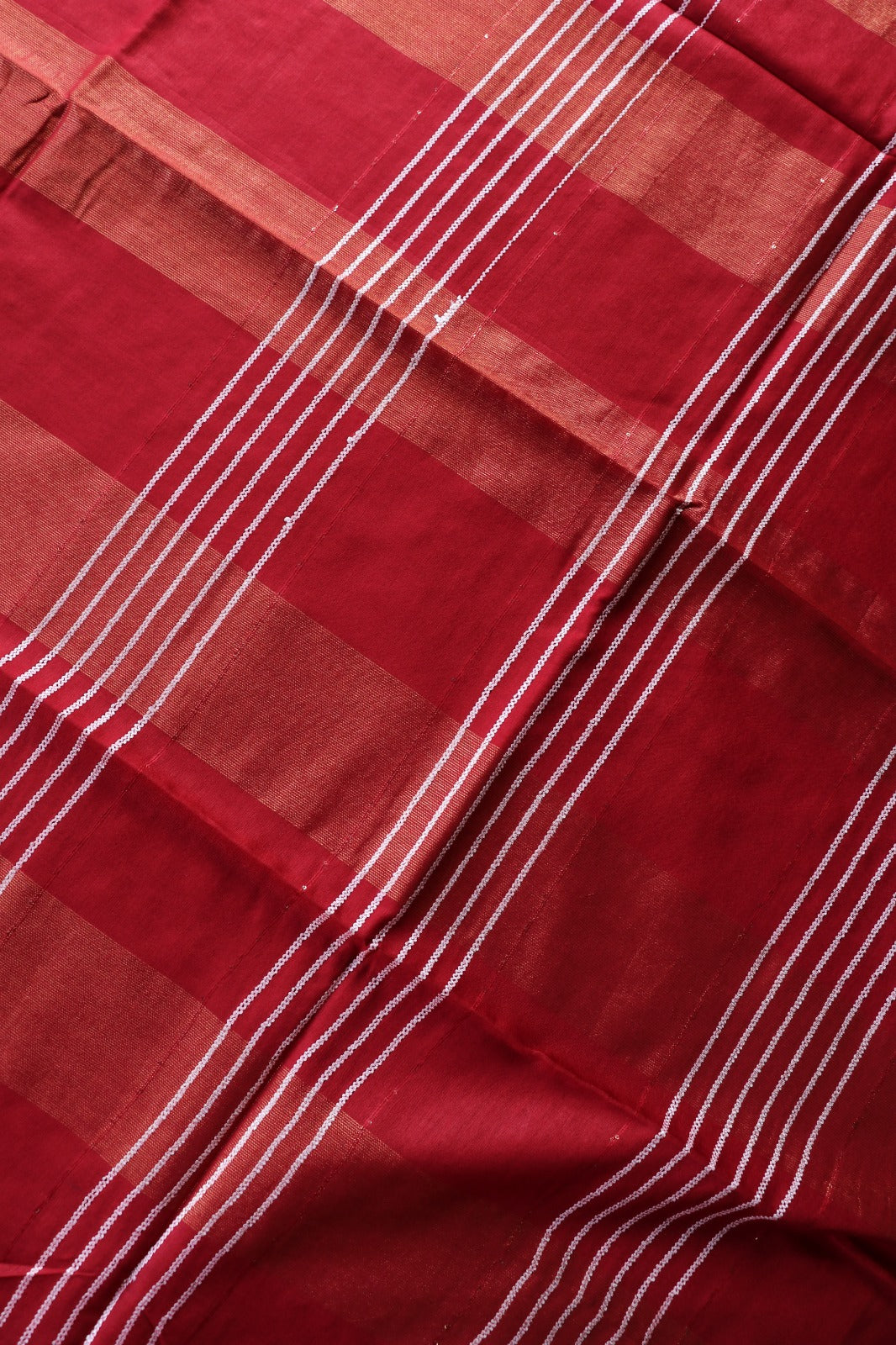 ART SILK SAREE IN STRIPE PATTERN - RED