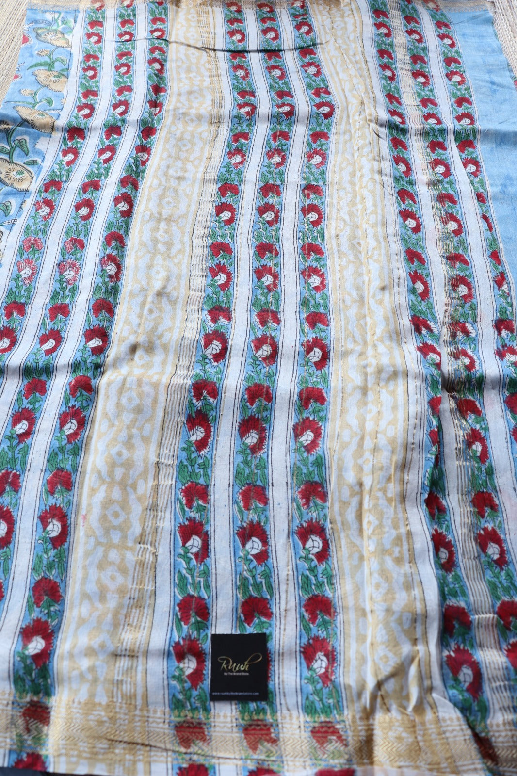 MAHESHWARI BLOCK PRINT SAREE- TBS26MBP