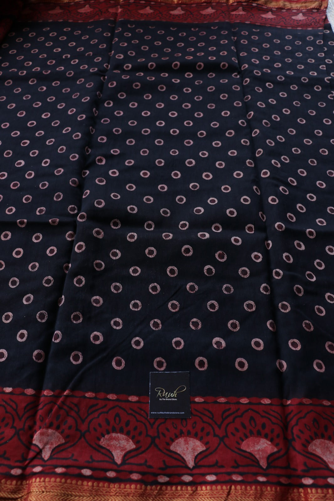 MAHESHWARI BLOCK PRINT SAREE- TBS26MBP