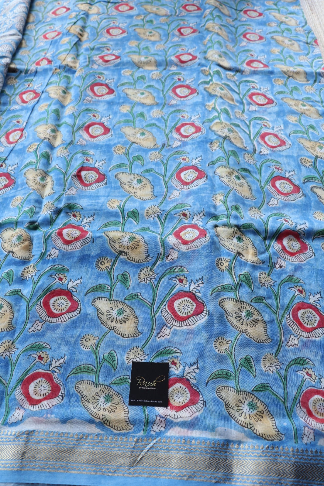 MAHESHWARI BLOCK PRINT SAREE- TBS26MBP