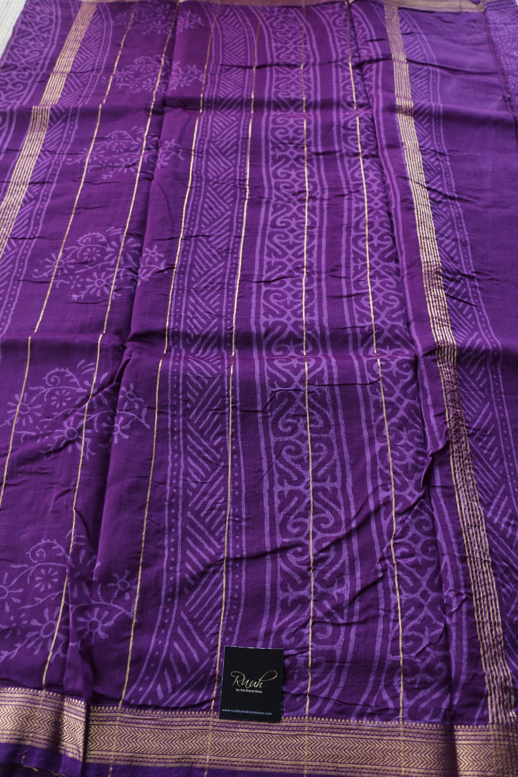 MAHESHWARI BLOCK PRINT SAREE- TBS26MBP