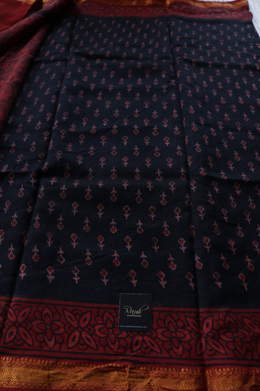 MAHESHWARI BLOCK PRINT SAREE- TBS26MBP