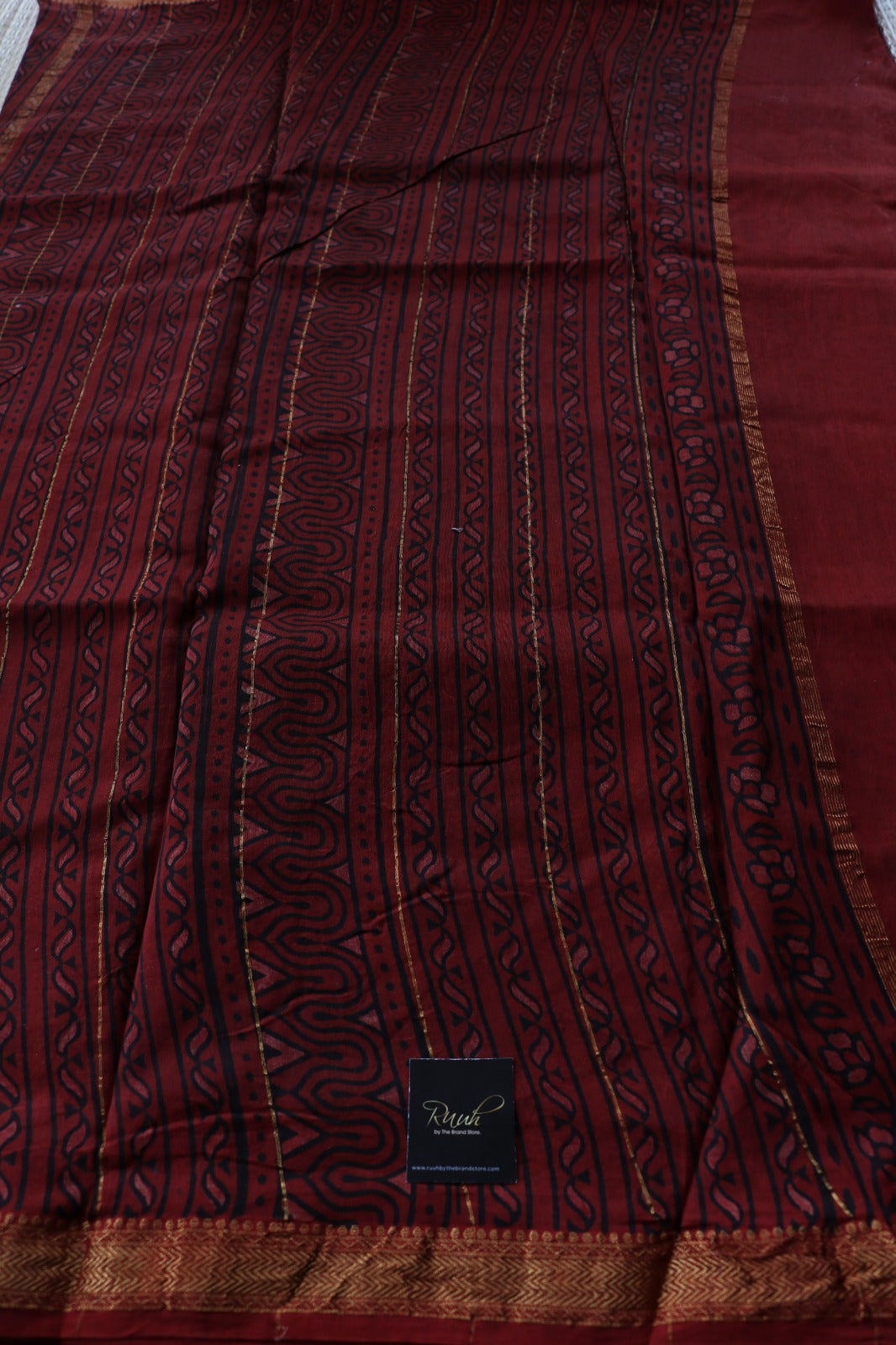 MAHESHWARI BLOCK PRINT SAREE- TBS26MBP