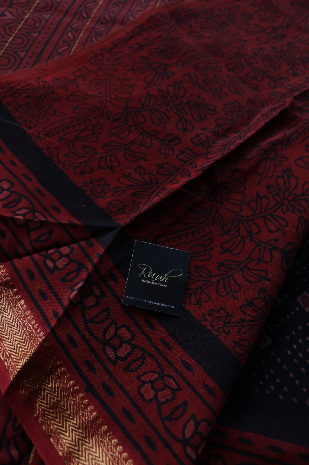 MAHESHWARI BLOCK PRINT SAREE- TBS26MBP