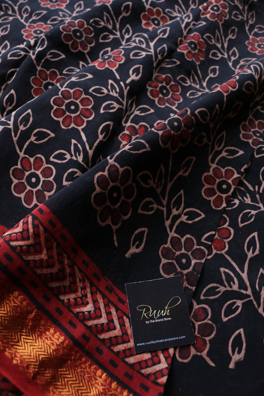 MAHESHWARI BLOCK PRINT SAREE- TBS26MBP