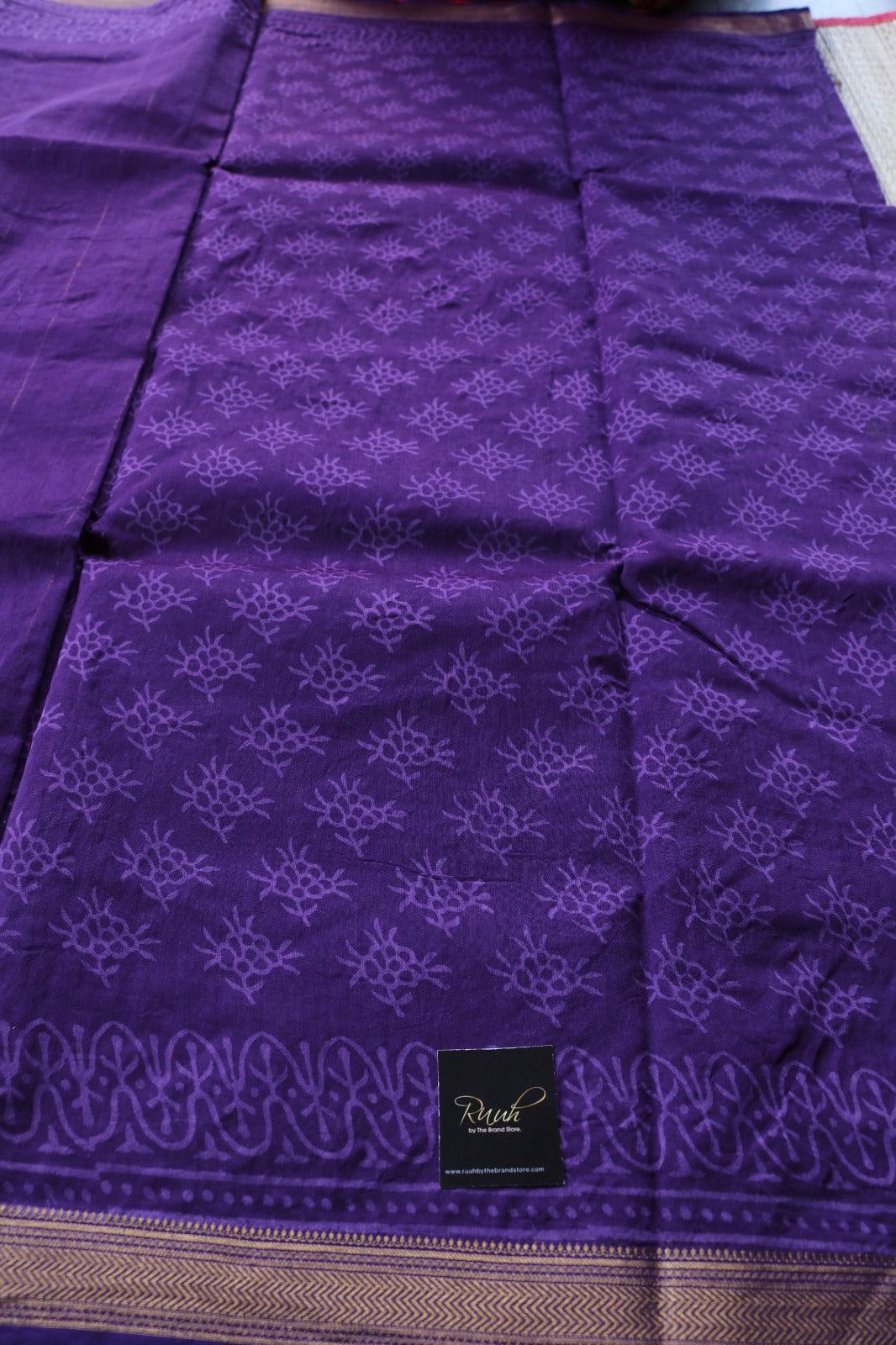 MAHESHWARI BLOCK PRINT SAREE- TBS26MBP
