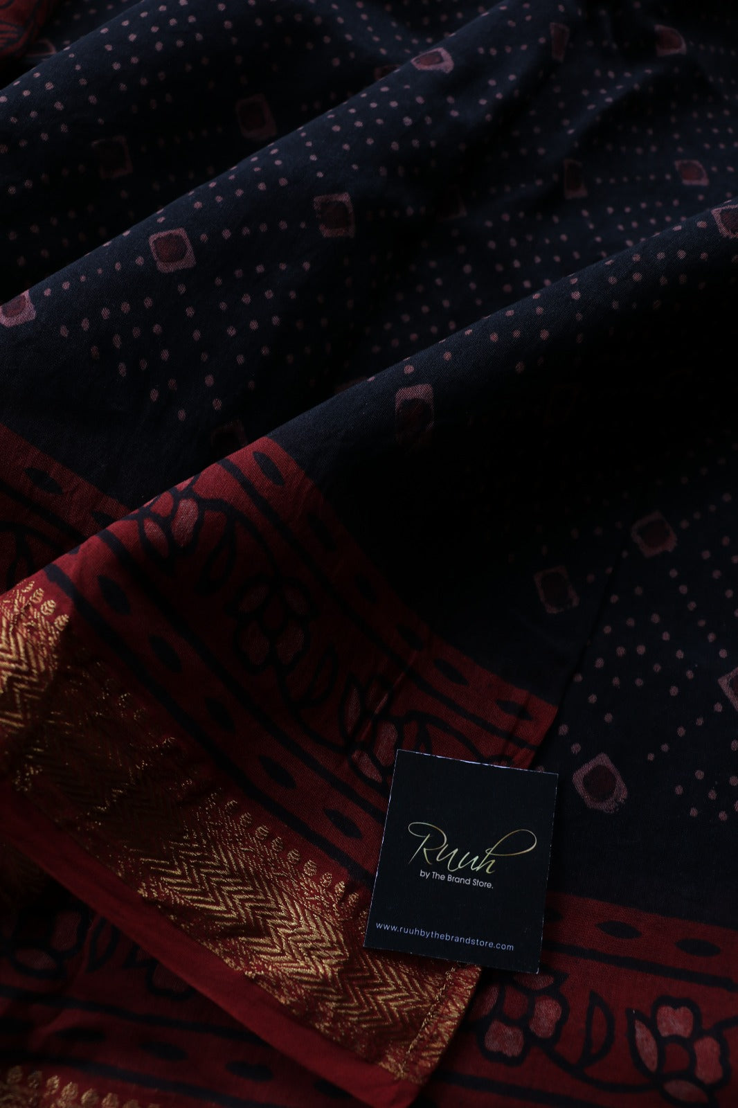 MAHESHWARI BLOCK PRINT SAREE- TBS26MBP
