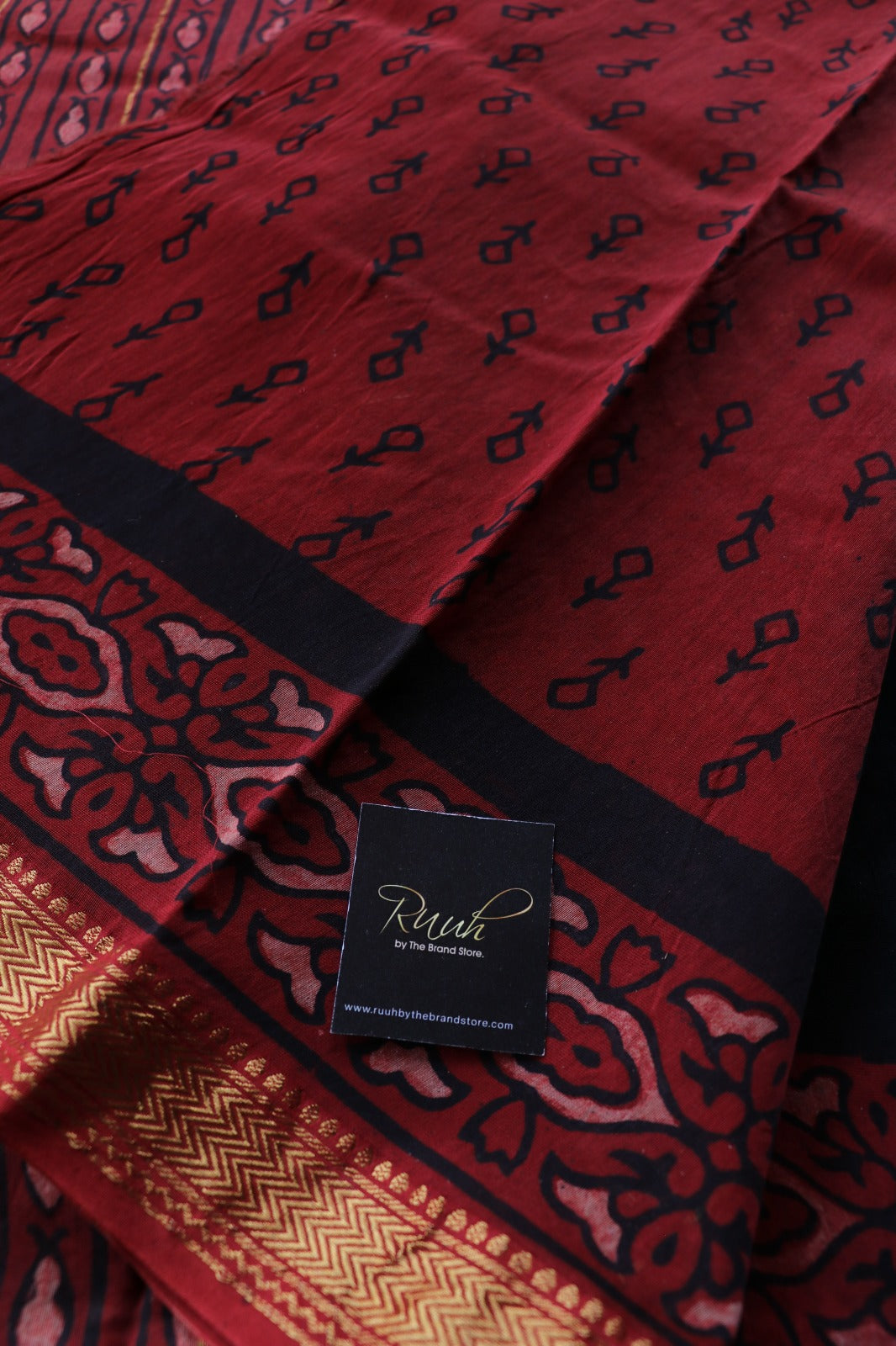 MAHESHWARI BLOCK PRINT SAREE- TBS26MBP