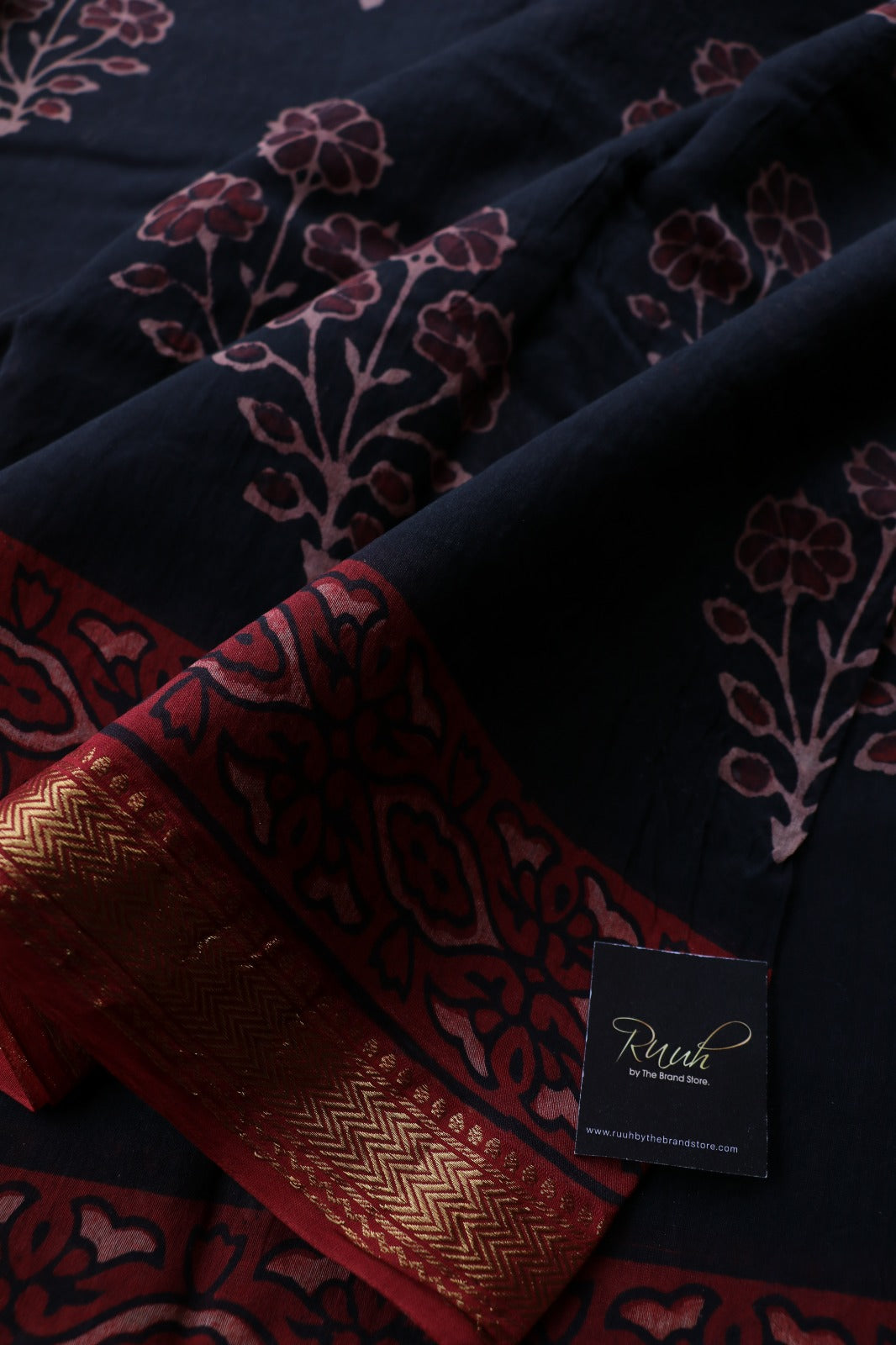MAHESHWARI BLOCK PRINT SAREE- TBS26MBP