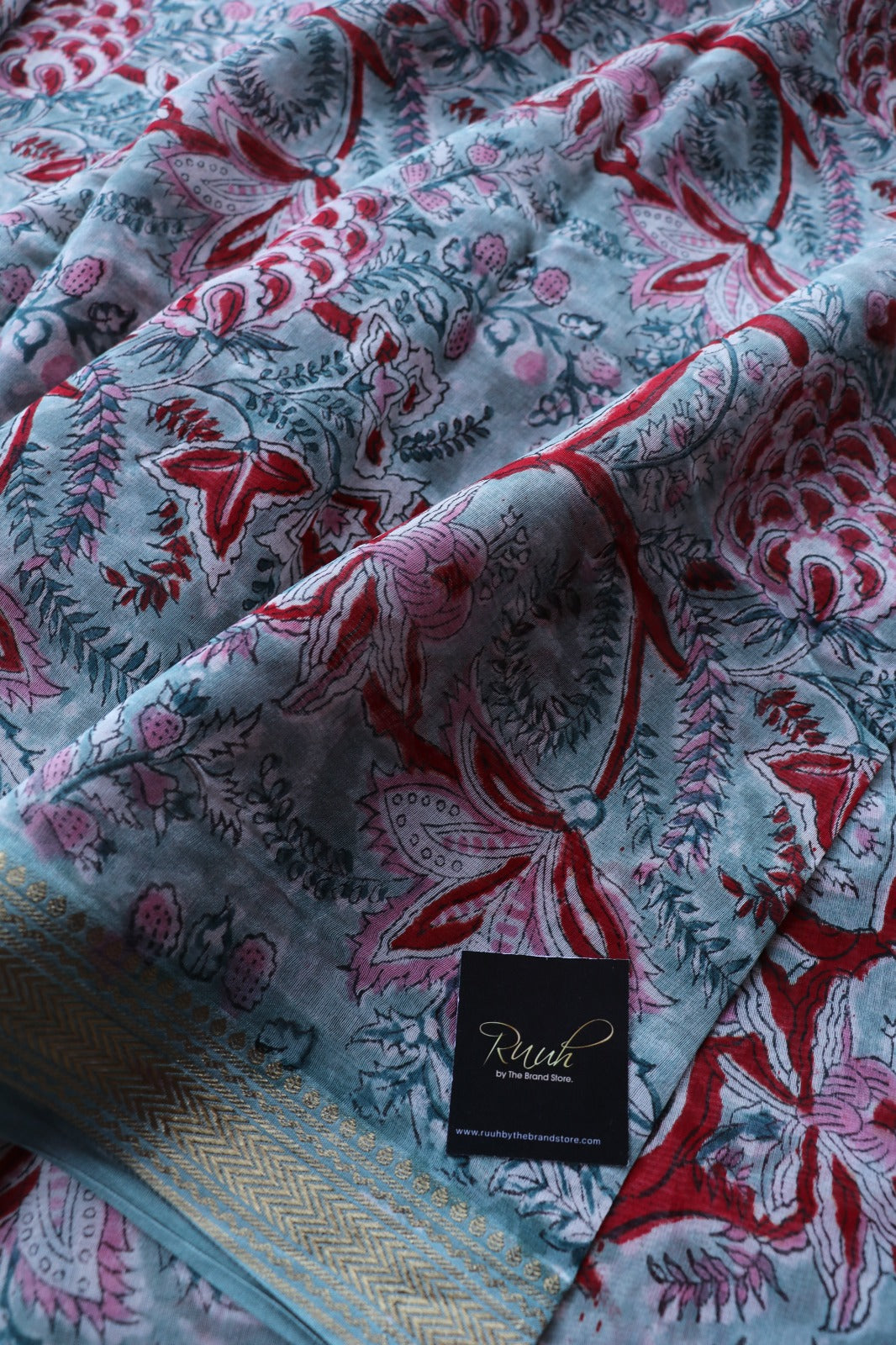 MAHESHWARI BLOCK PRINT SAREE- TBS26MBP