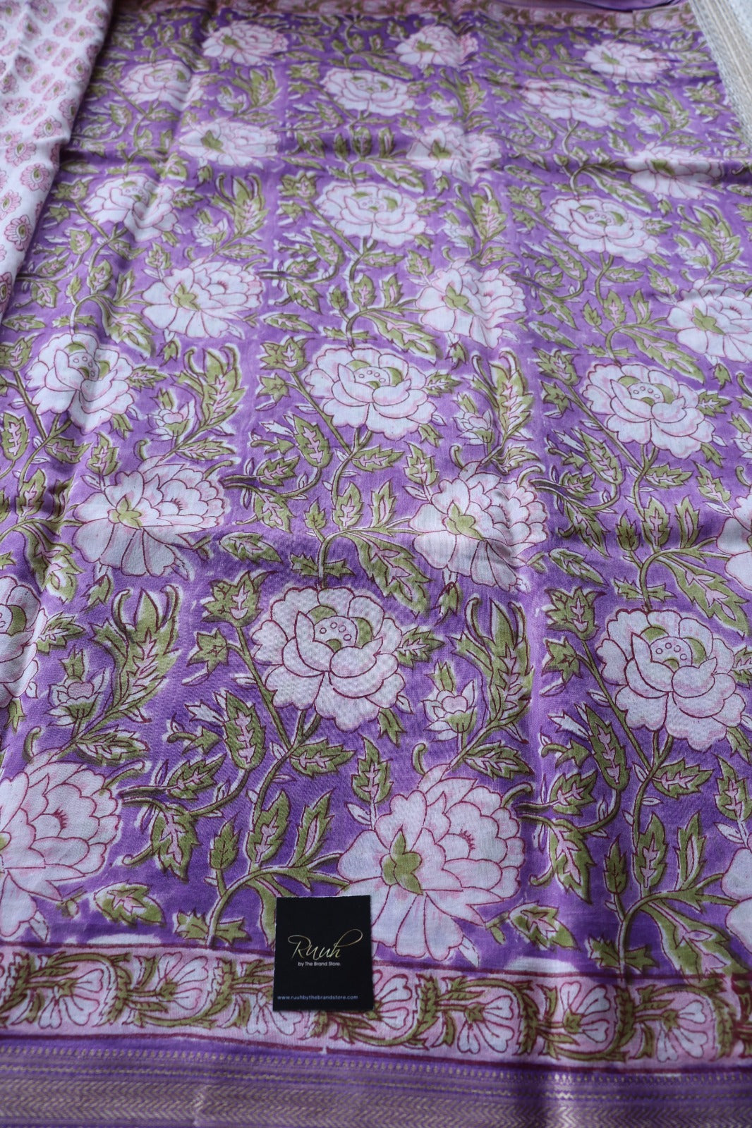 MAHESHWARI BLOCK PRINT SAREE- TBS26MBP
